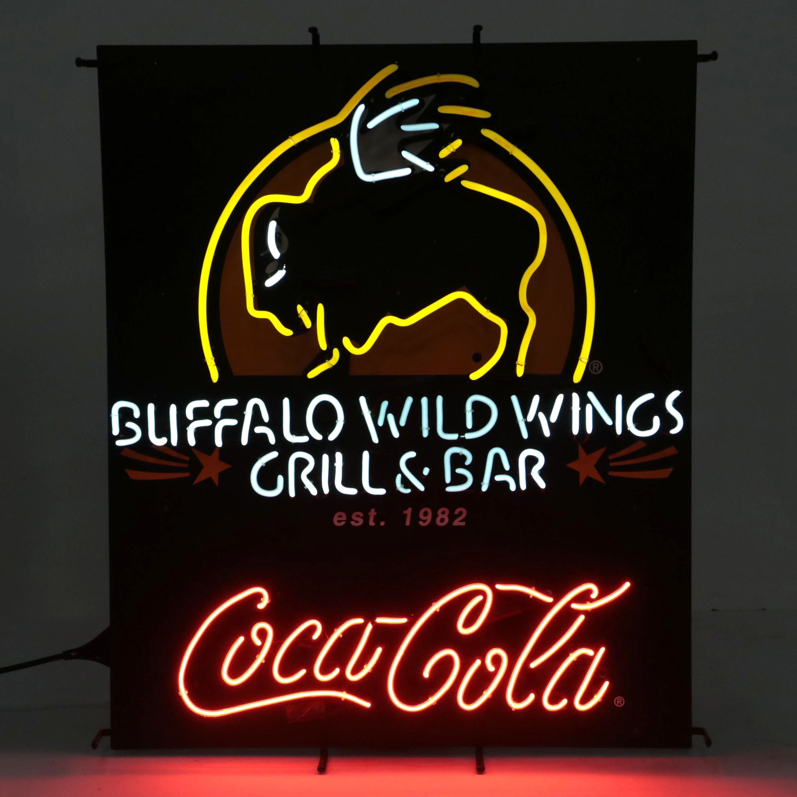 Buffalo Wild Wings Grill & Bar Coca-Cola Neon Sign