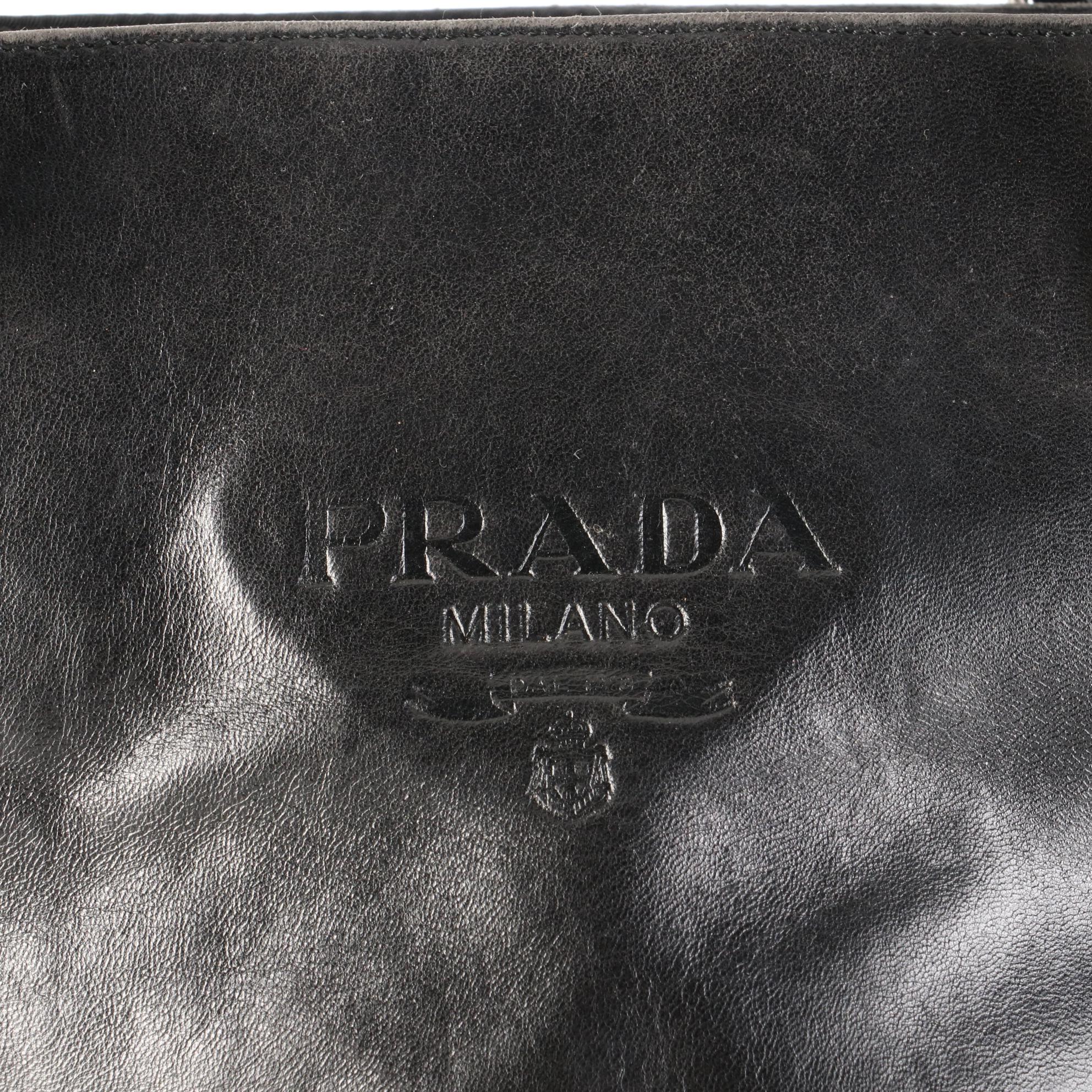 Prada Leather and Nylon Chain Strap Shoulder Bag