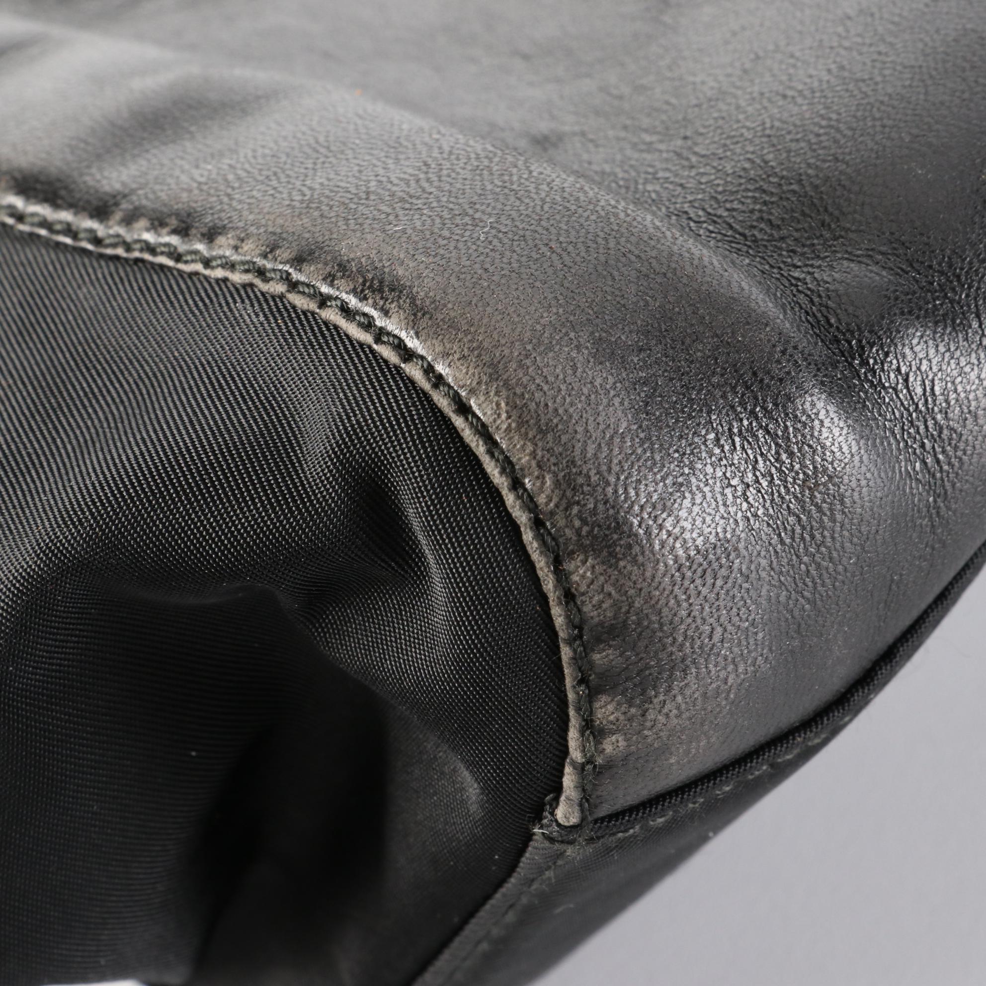 Prada Leather and Nylon Chain Strap Shoulder Bag