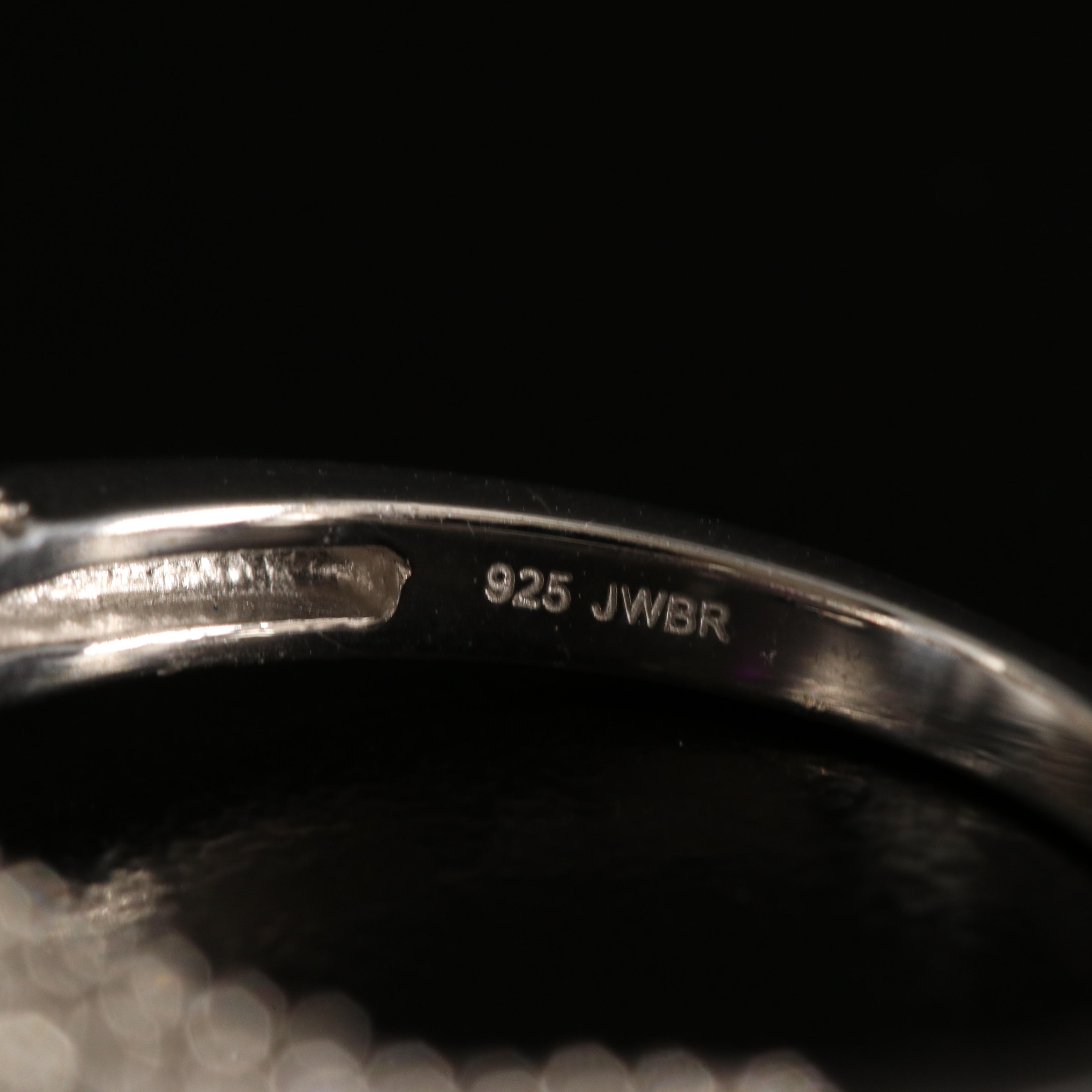 Sterling Ruby and White Sapphire Ring