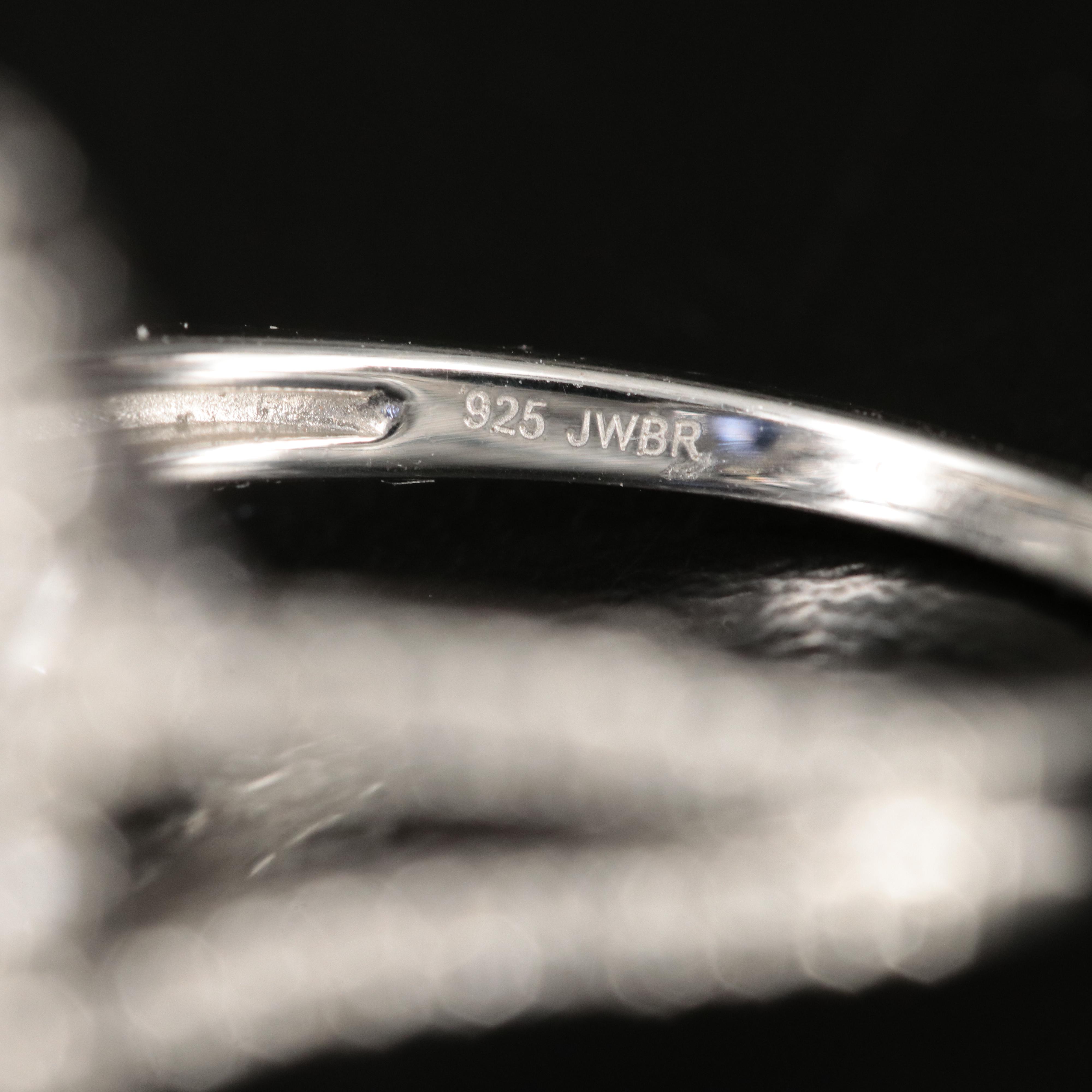 Sterling Sapphire Navette Ring