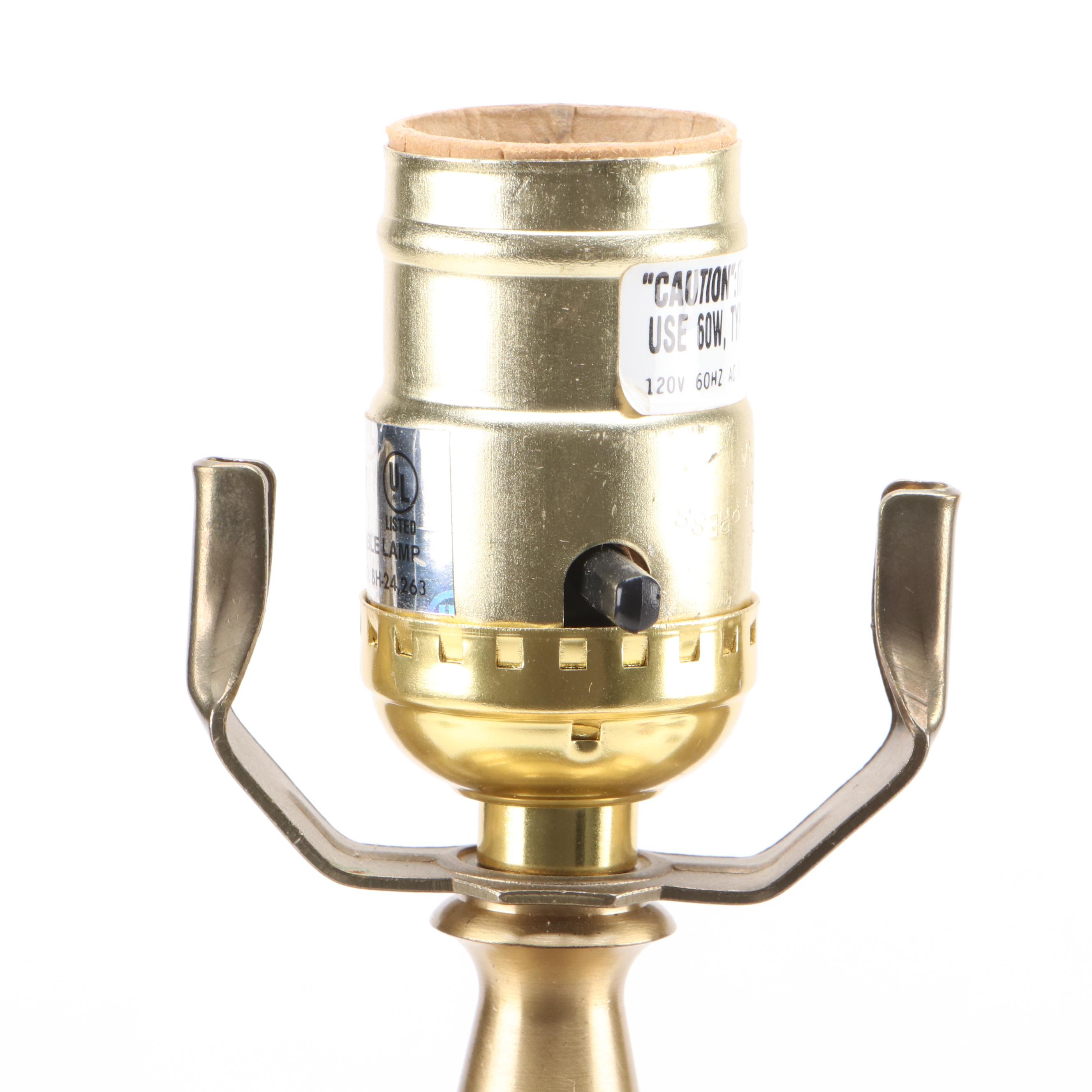 Persian Hand-Painted Turquoise Glazed Stoneware Vase Table Lamp