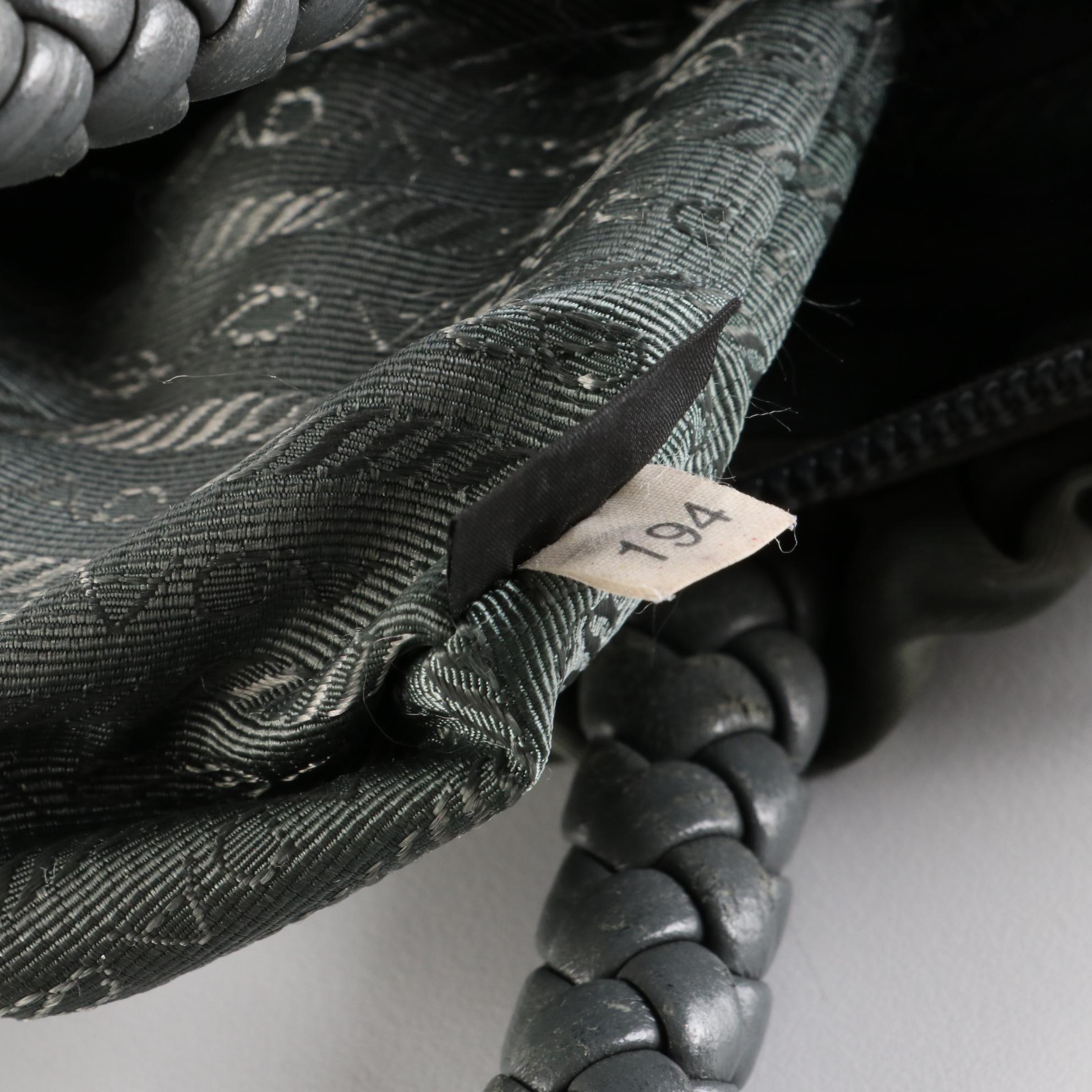 Prada Ruched Nylon Tessuto and Leather Two-Way Tote