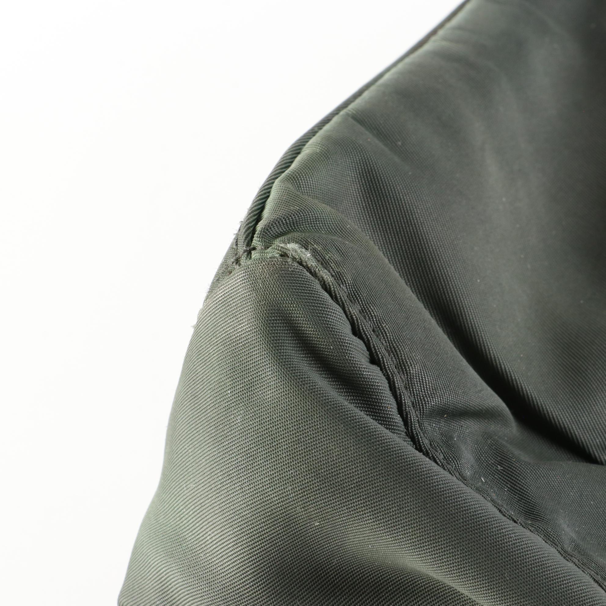 Prada Ruched Nylon Tessuto and Leather Two-Way Tote