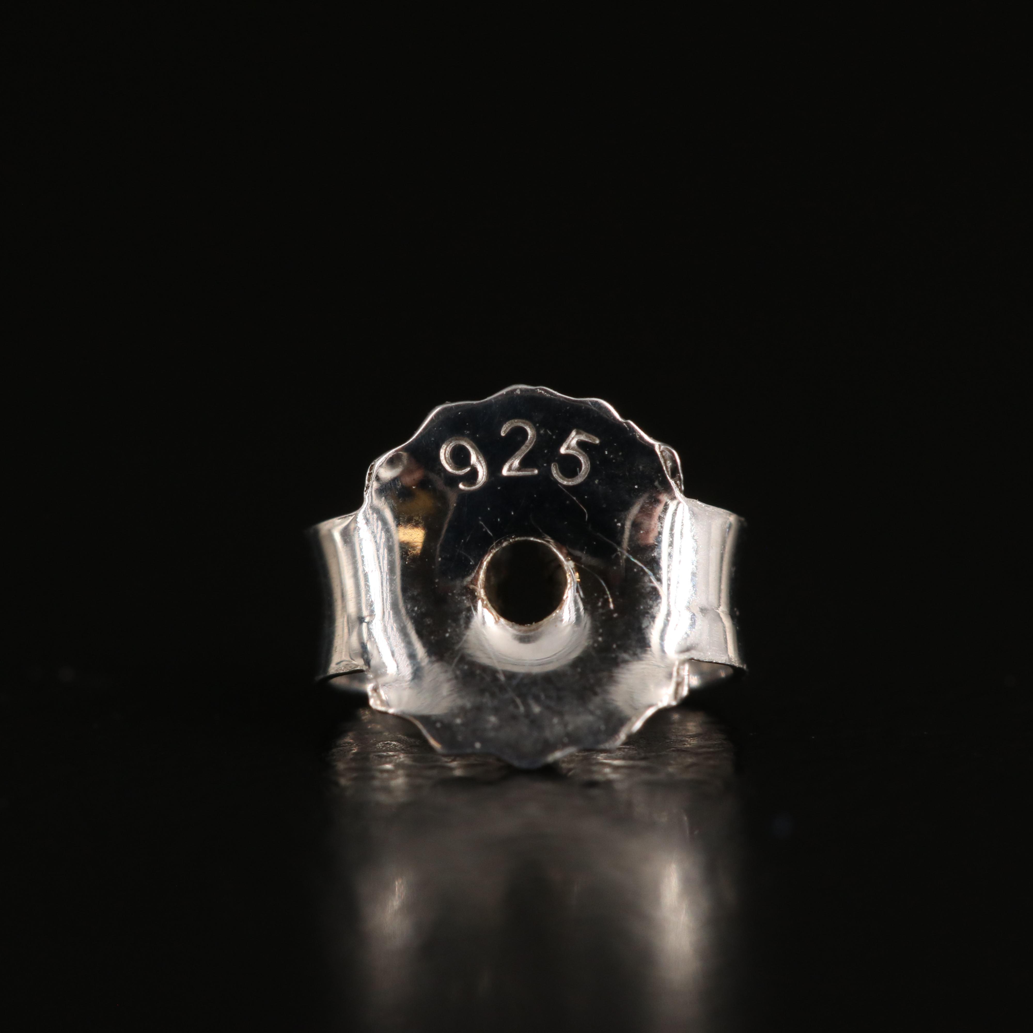 Sterling Sapphire and White Topaz Earrings