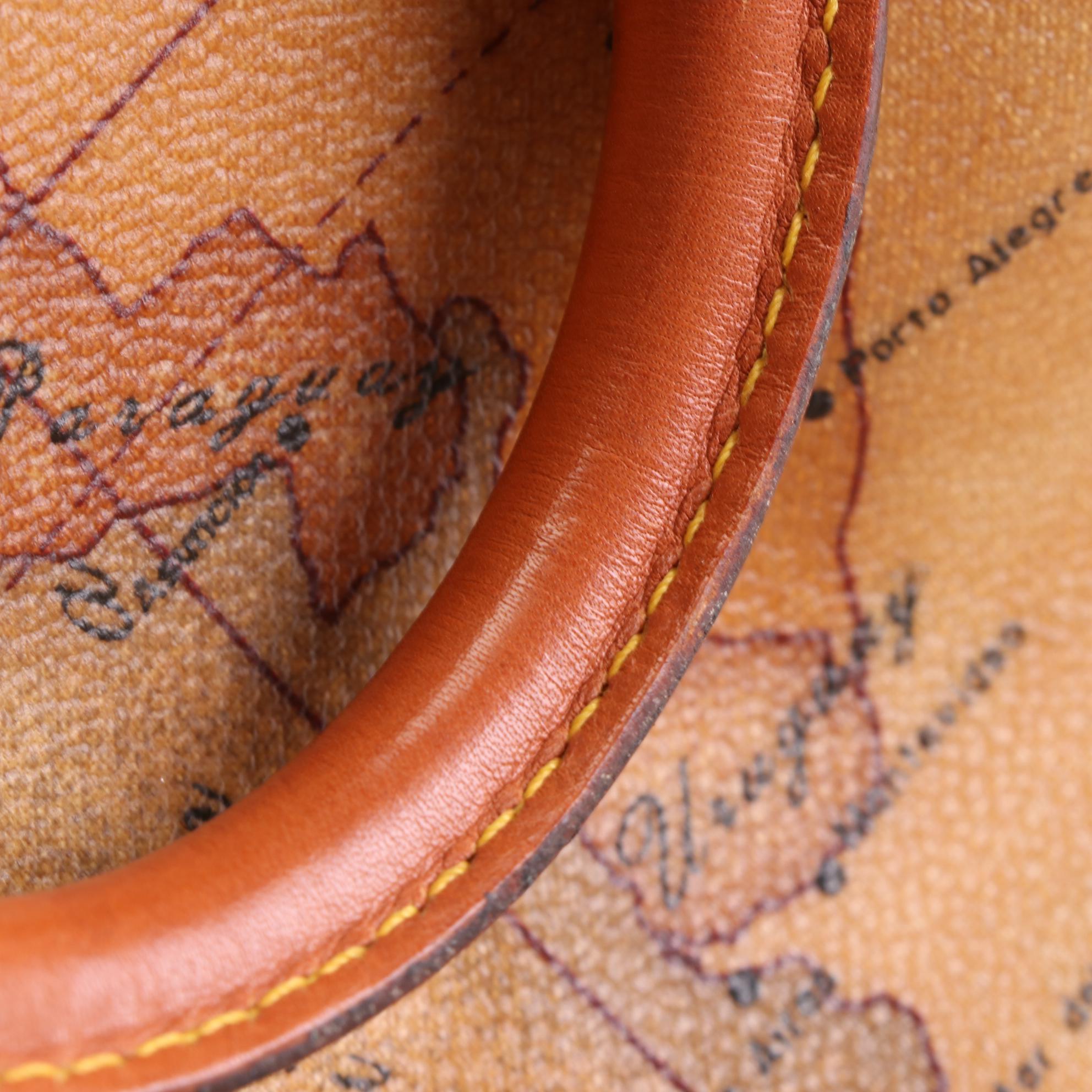 Alviero Martini 1ª Classe Small Duffel Bag in Geo Print Coated Canvas/Leather