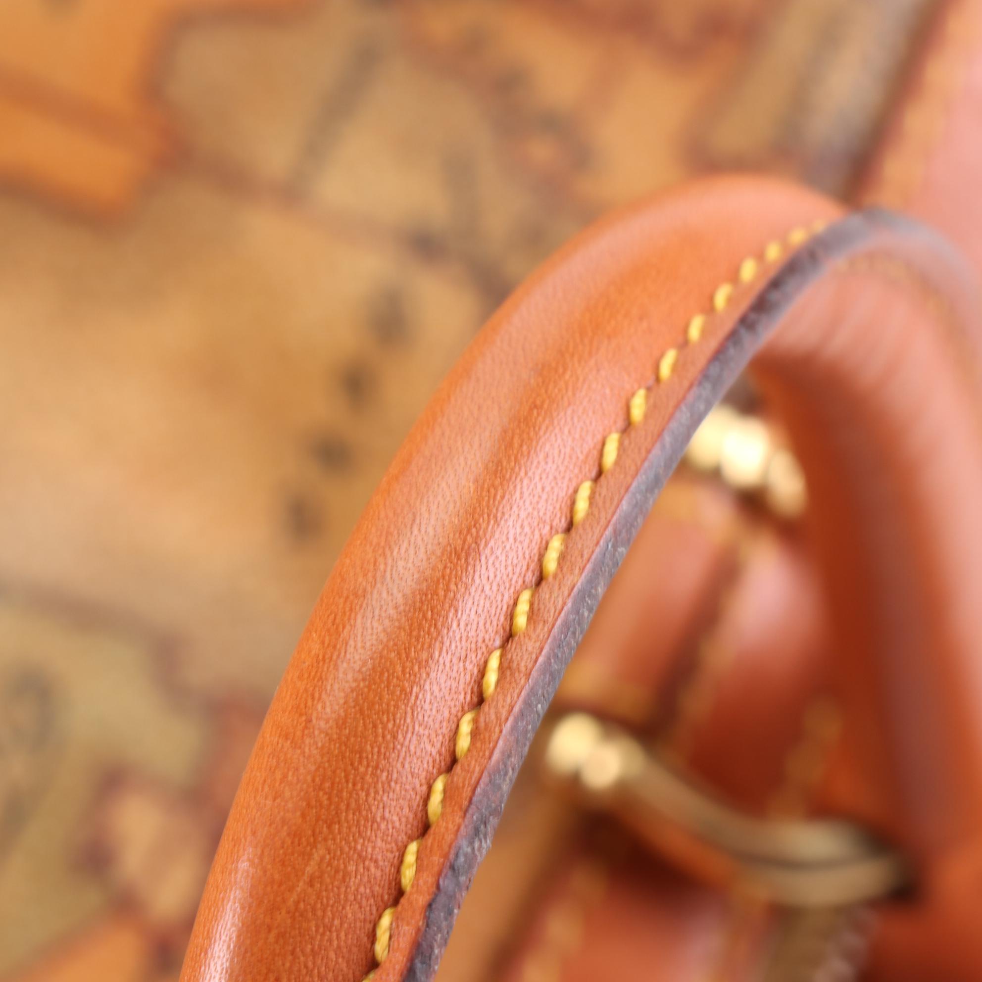 Alviero Martini 1ª Classe Small Duffel Bag in Geo Print Coated Canvas/Leather