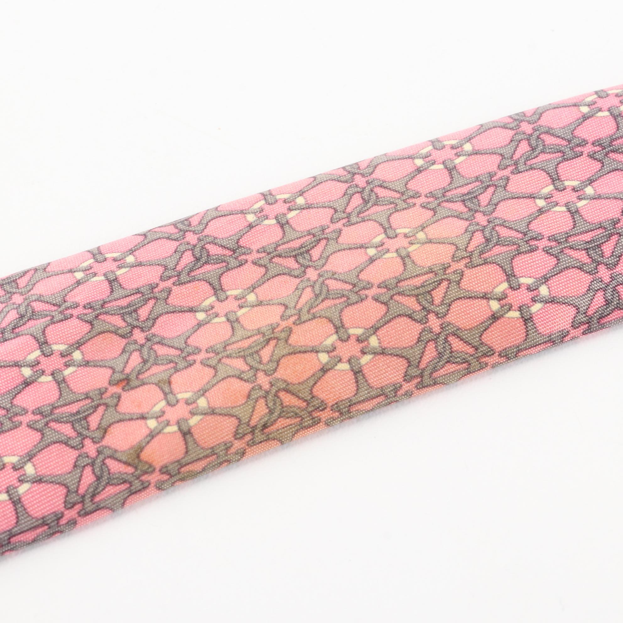 Hermès Patterned Hand-Stitched Silk Twill Neckties