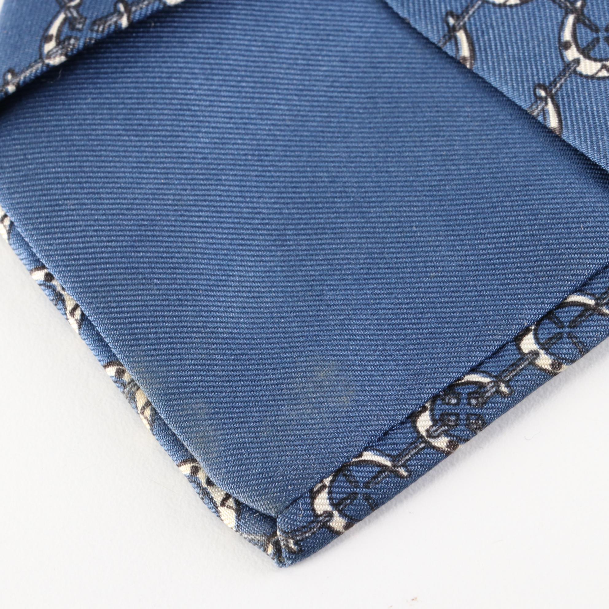 Hermès Patterned Hand-Stitched Silk Twill Neckties
