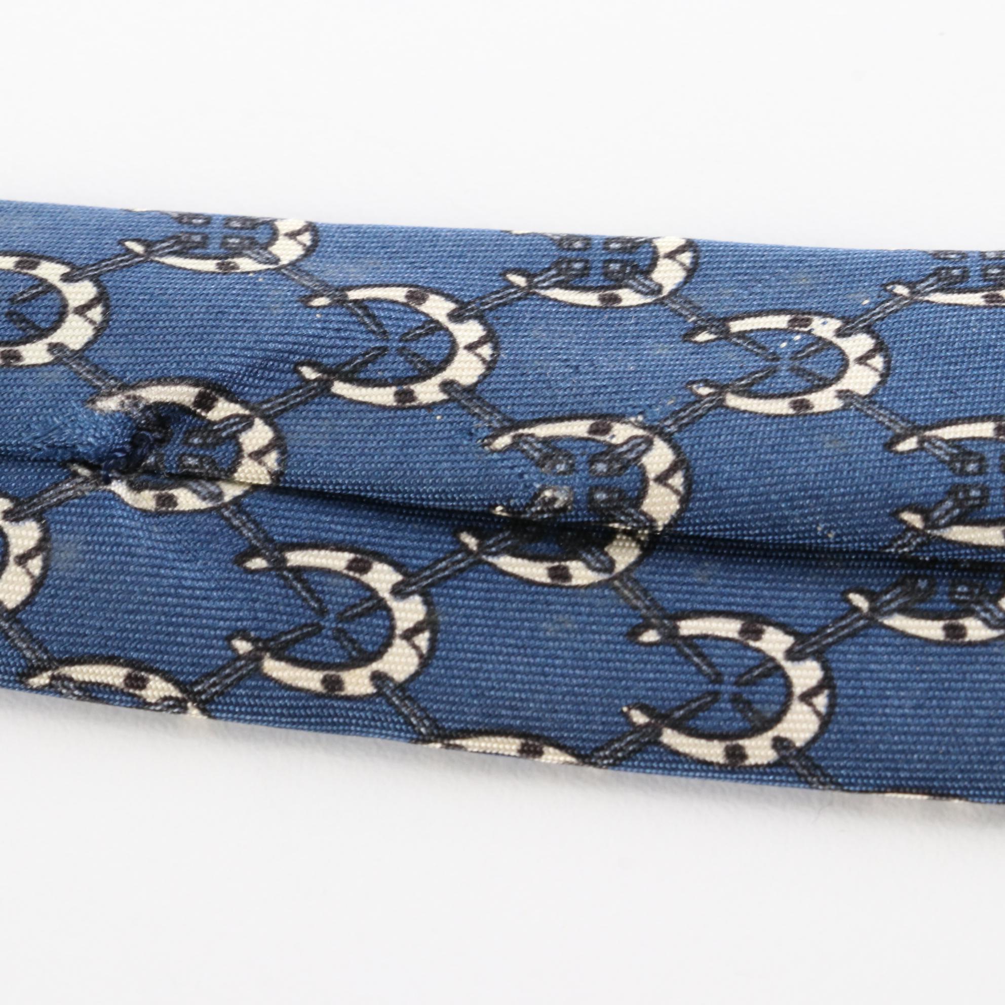Hermès Patterned Hand-Stitched Silk Twill Neckties