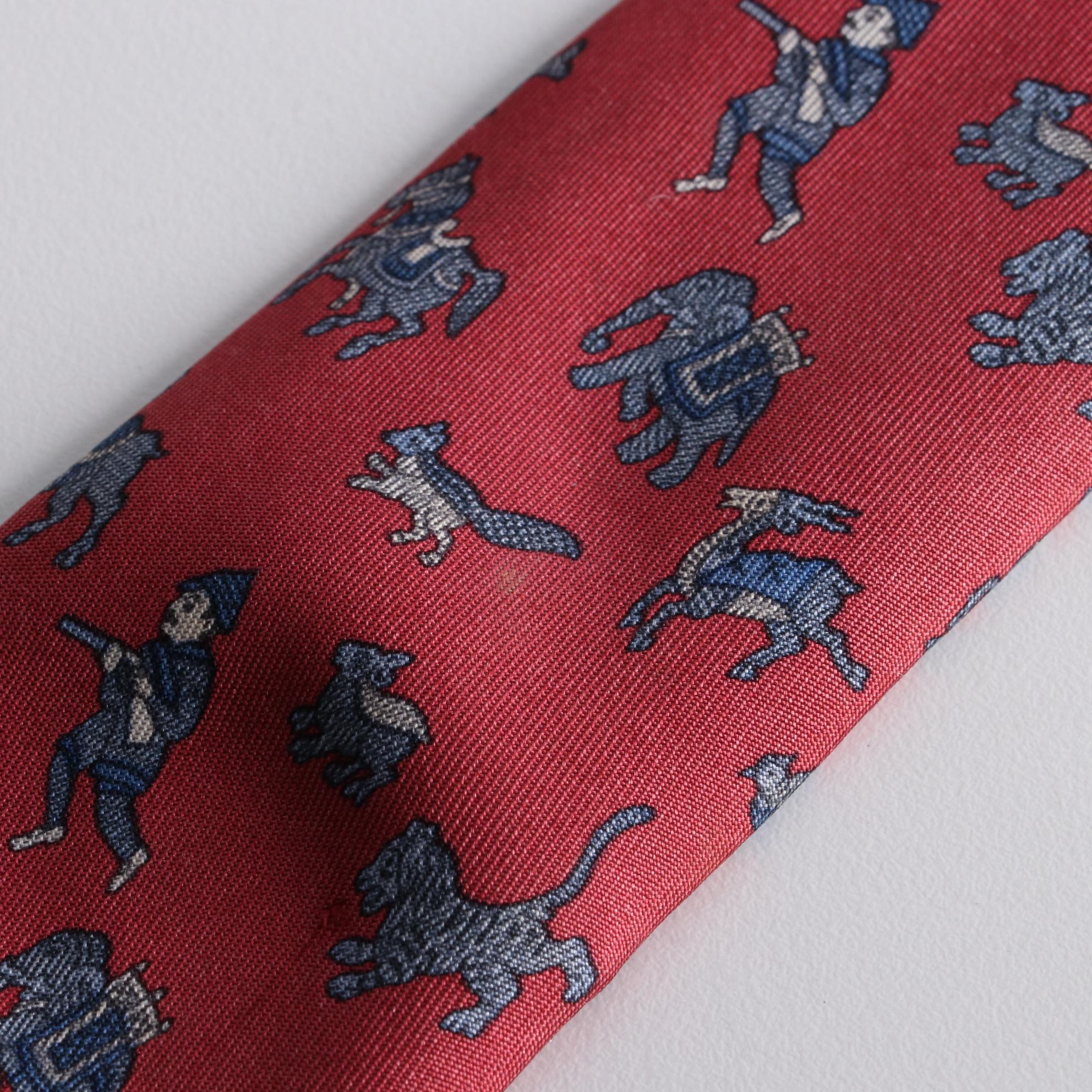 Hermès Patterned Hand-Stitched Silk Twill Neckties