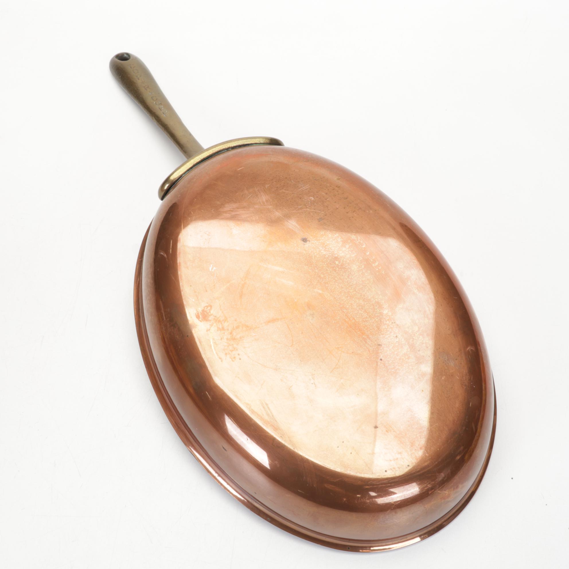 Cop*R*Chef Fish Saute Pan with Other Copper Cookware & Williams-Sonoma Linens