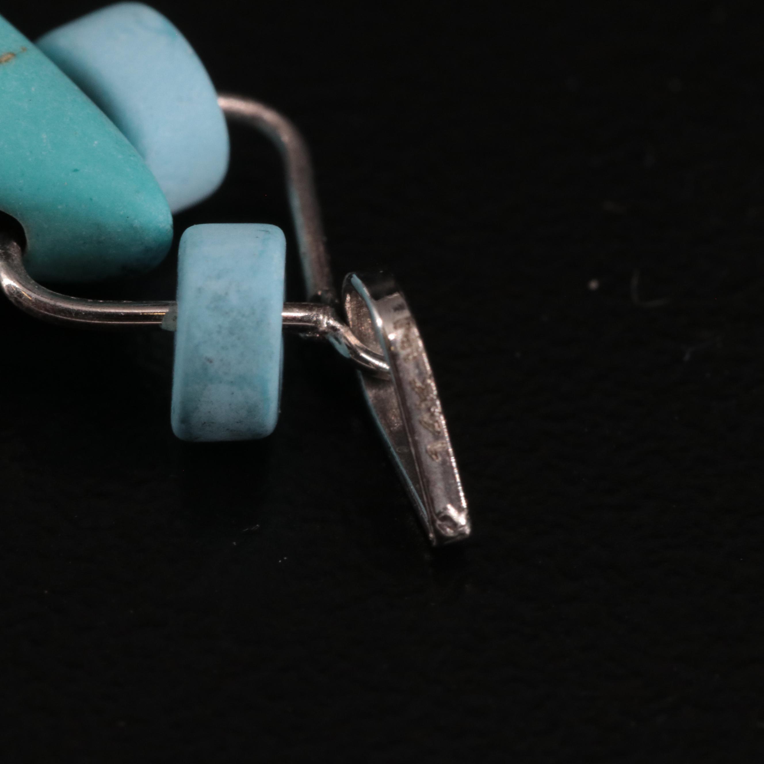 14K Faux Turquoise Pendant
