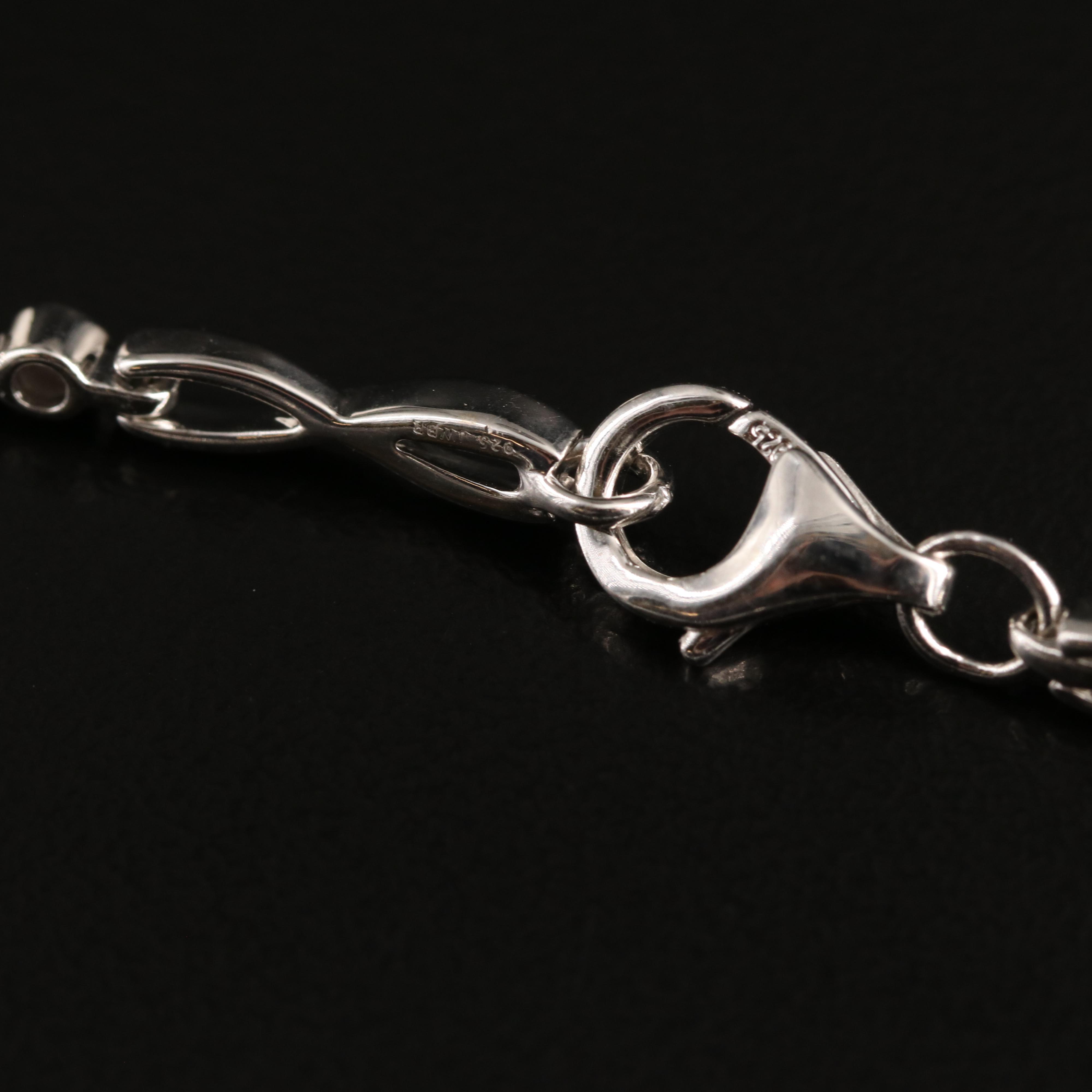 Sterling Opal Infinity Link Bracelet