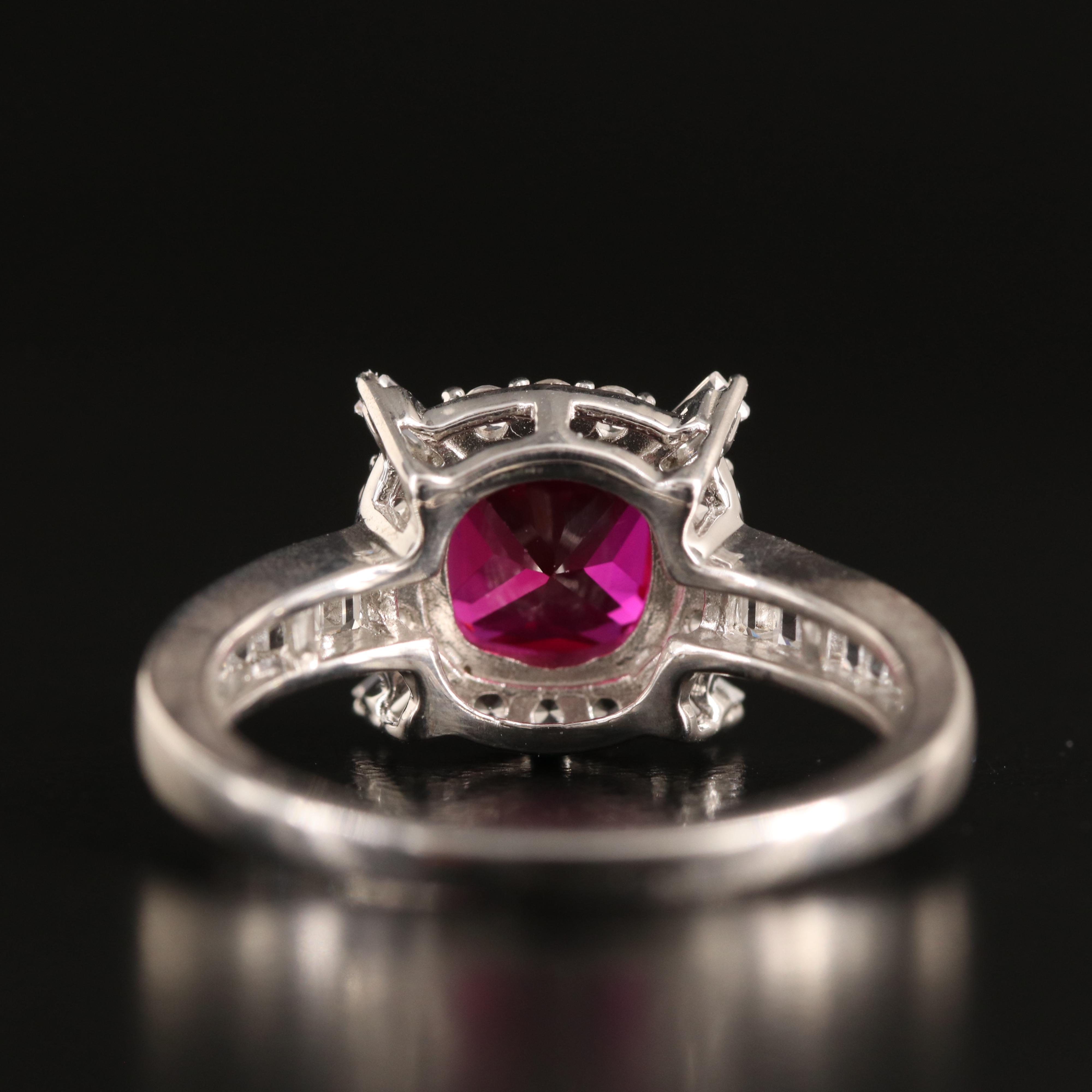 Sterling Ruby and White Sapphire Ring