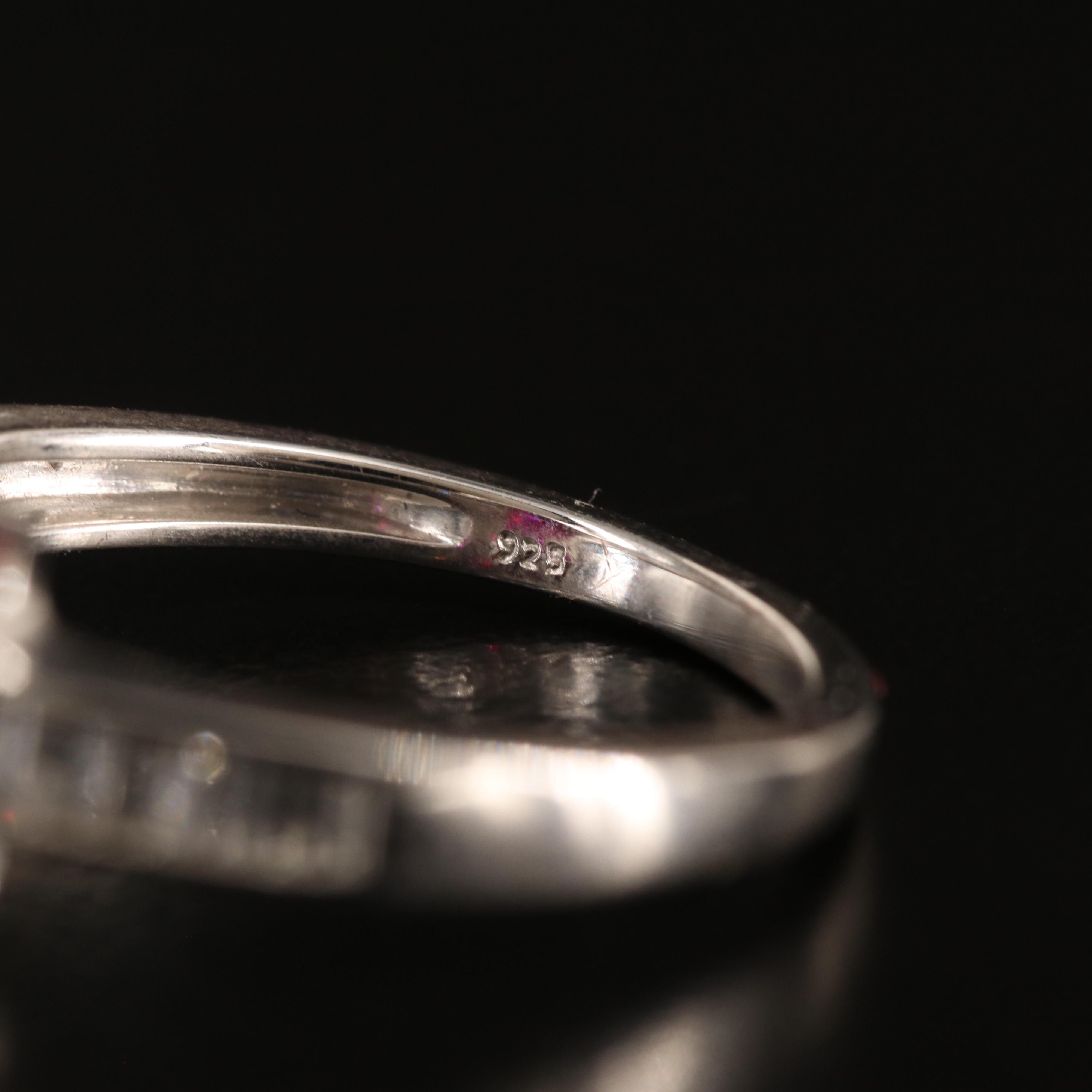 Sterling Ruby and White Sapphire Ring