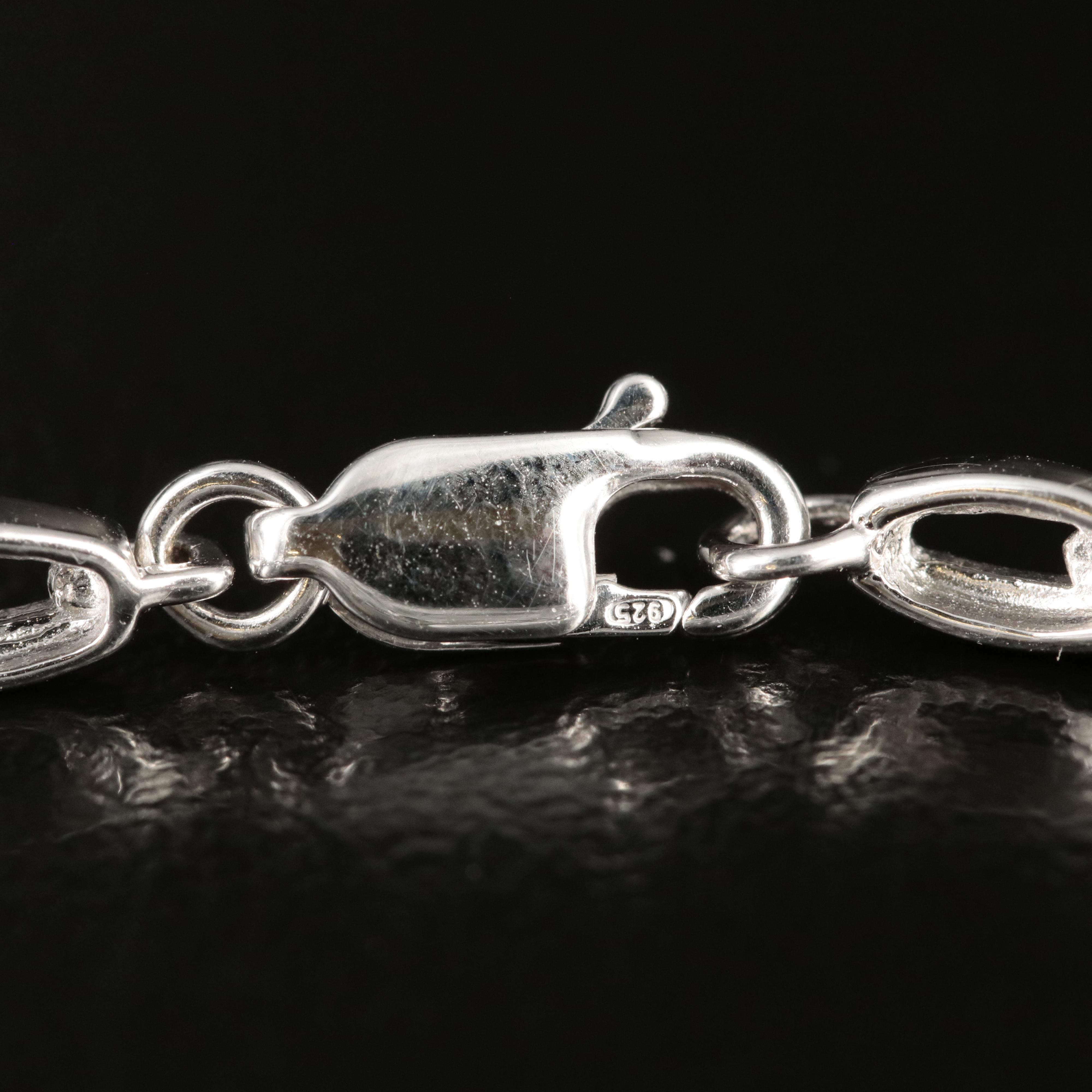 Sterling Morganite and Sapphire Bracelet