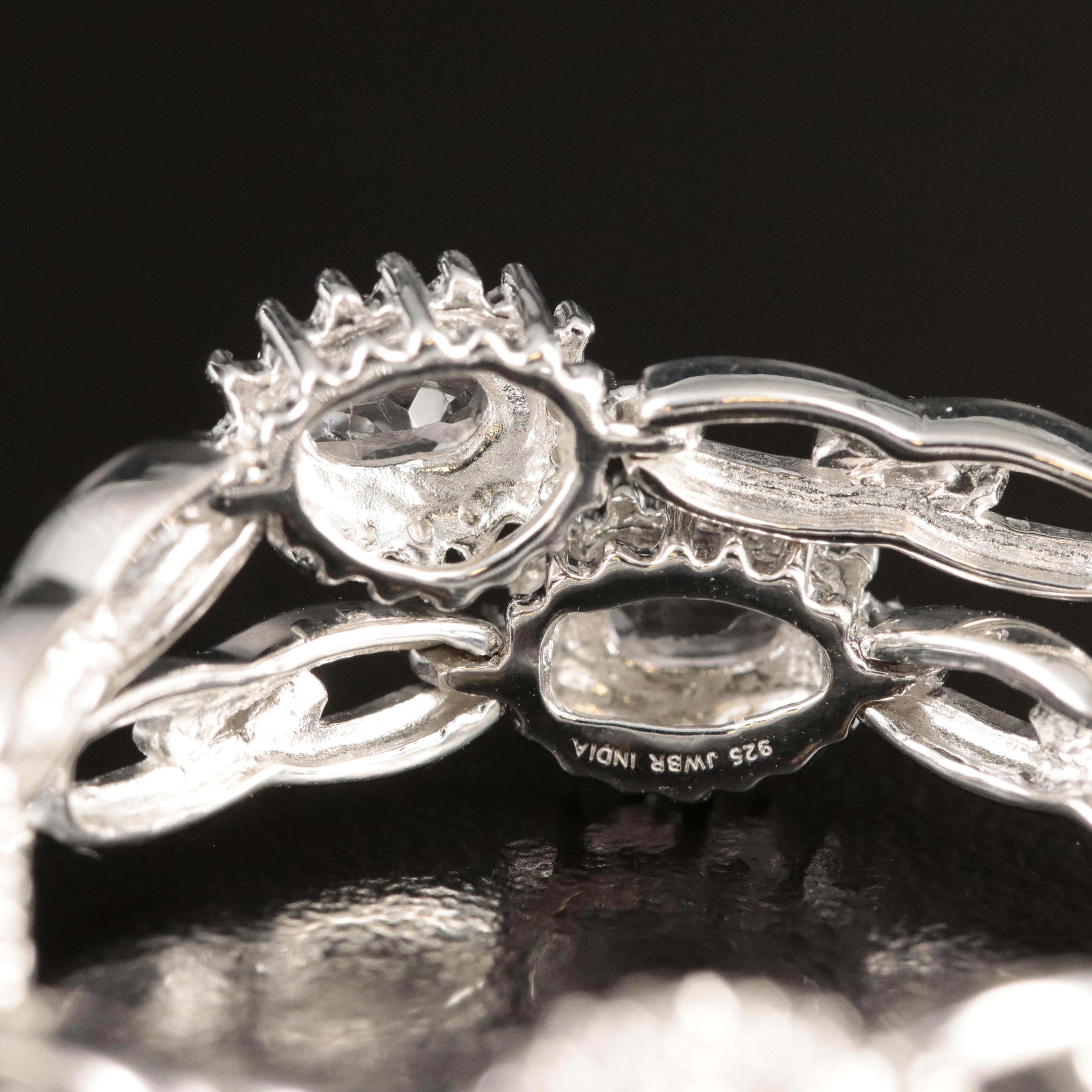 Sterling Morganite and Diamond Bracelet