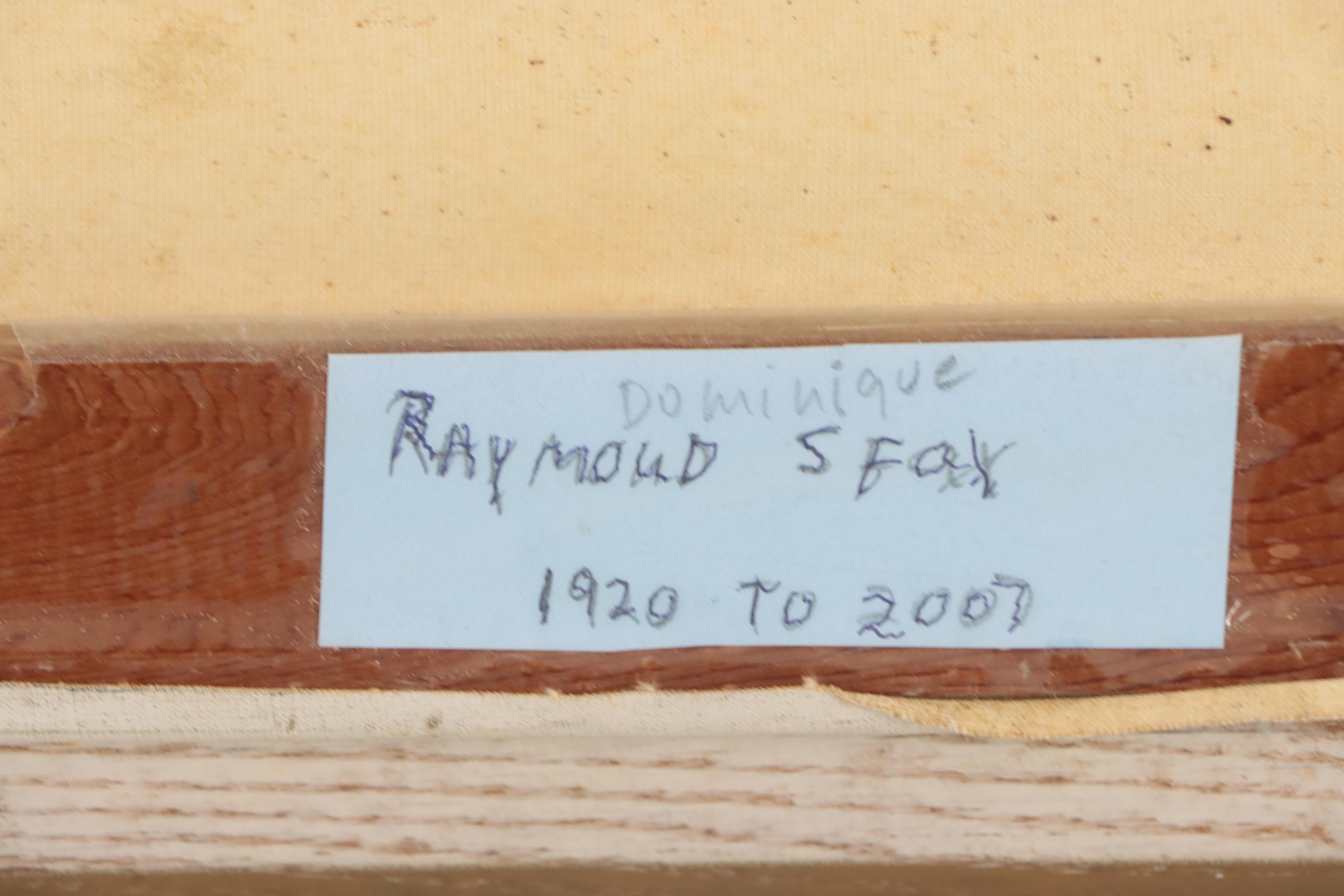 Raymond Dominique Sfax Oil Painting of City Park Landscape