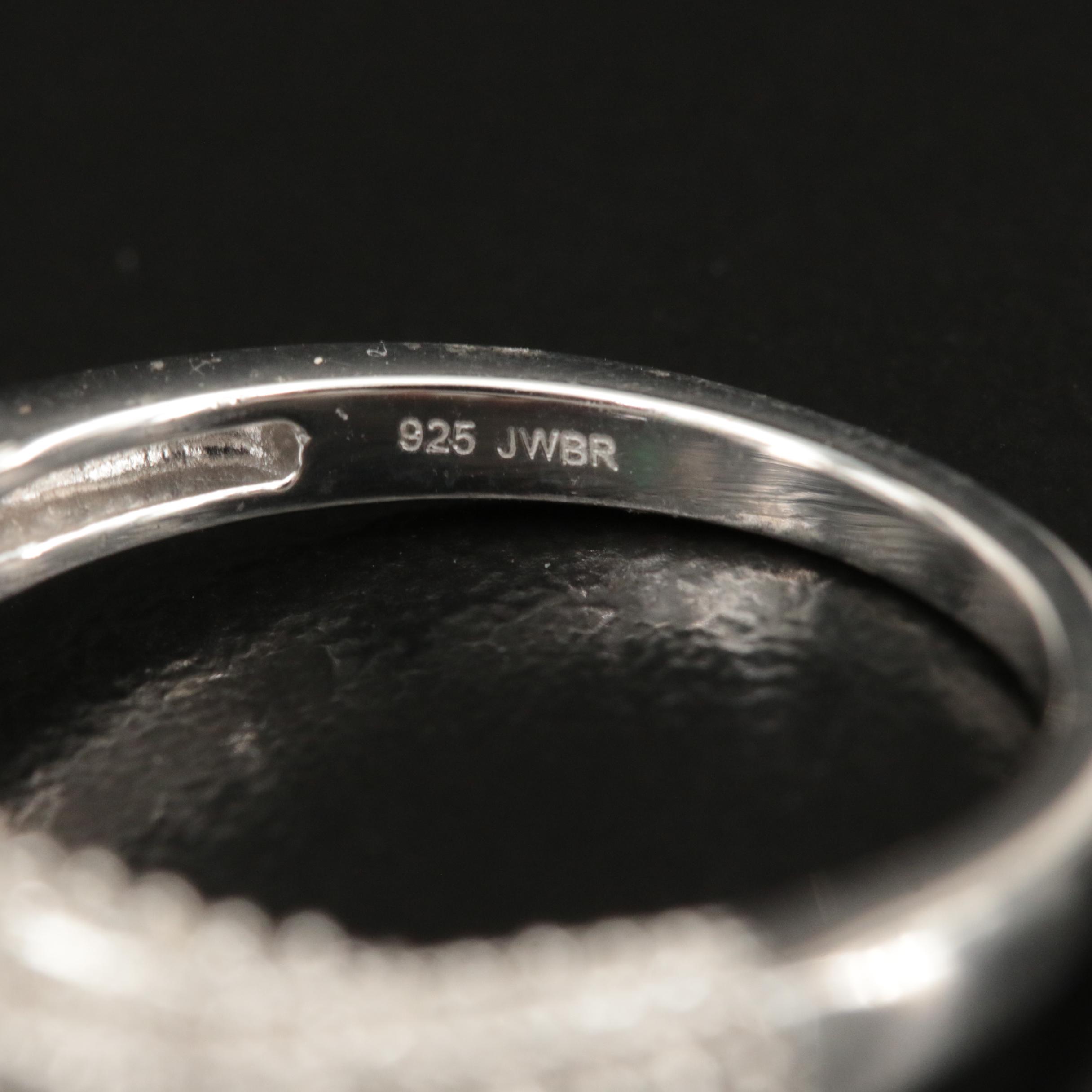 Sterling Emerald and Sapphire Ring