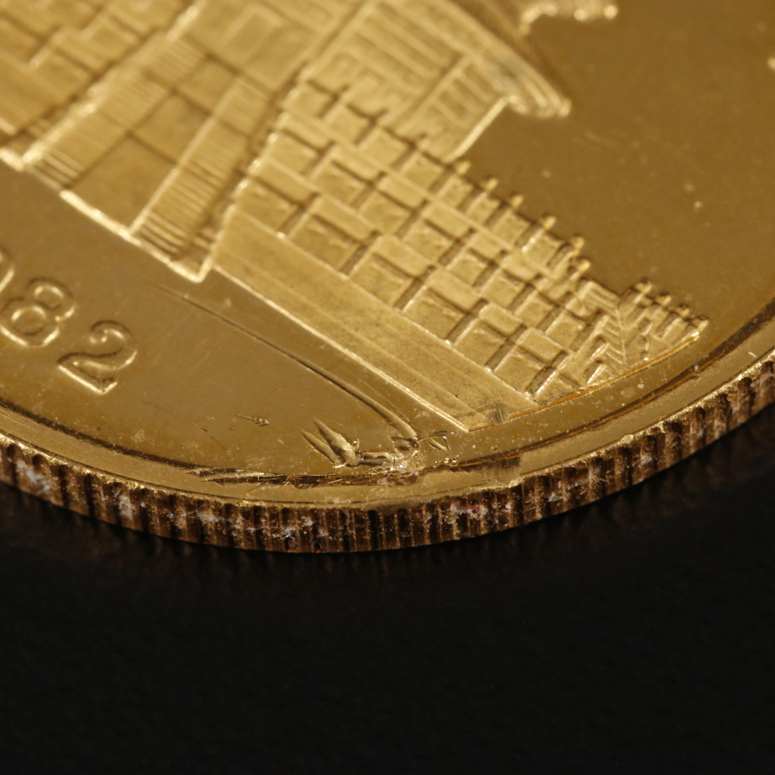 1982 China 1/2 Oz. Gold Panda Bullion Coin