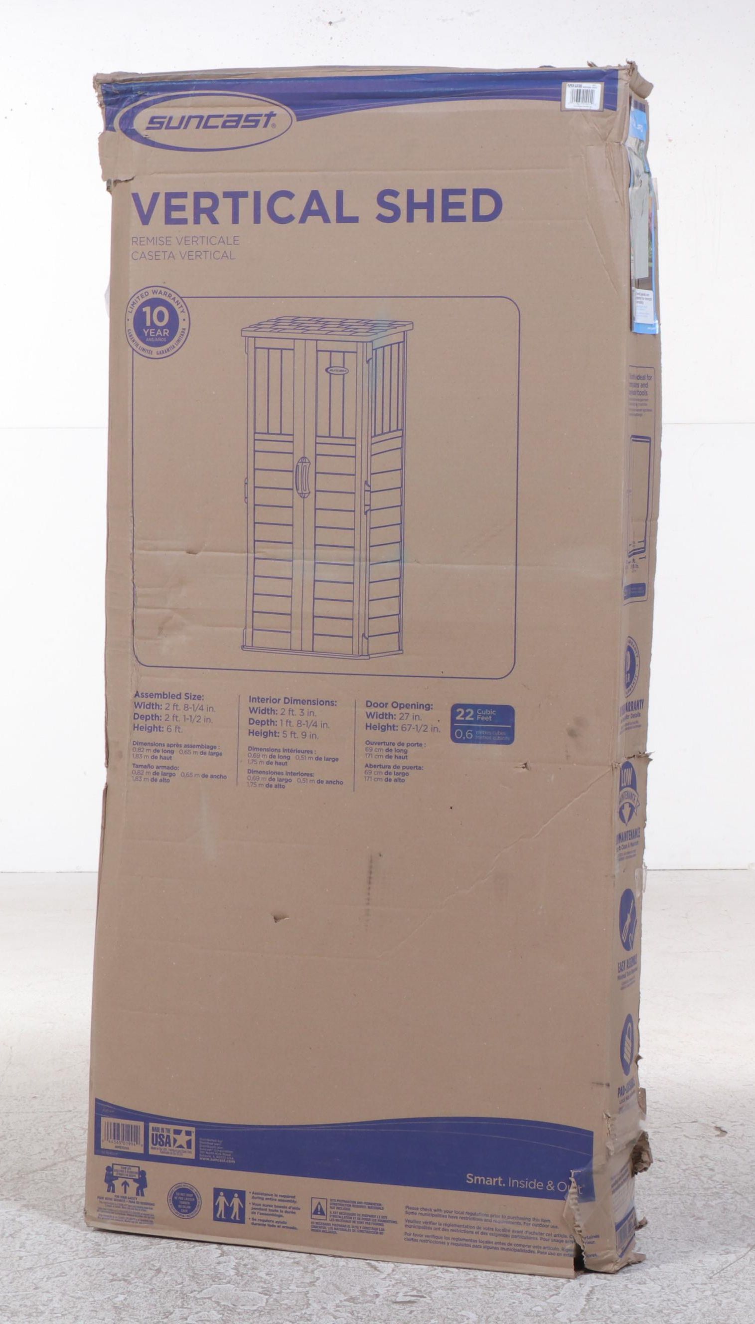 Suncast Plastic Vertical Shed