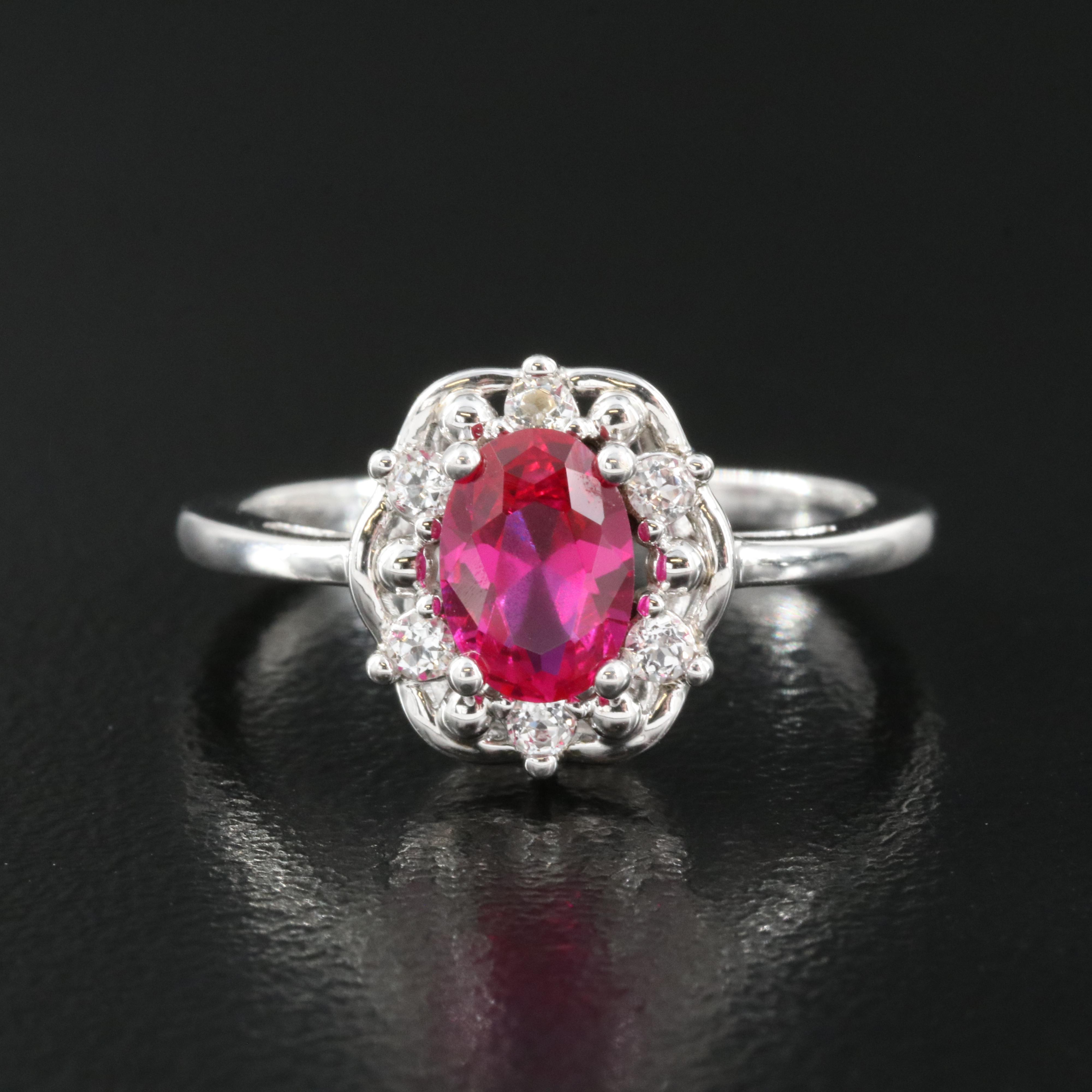 Sterling Ruby and Topaz Ring