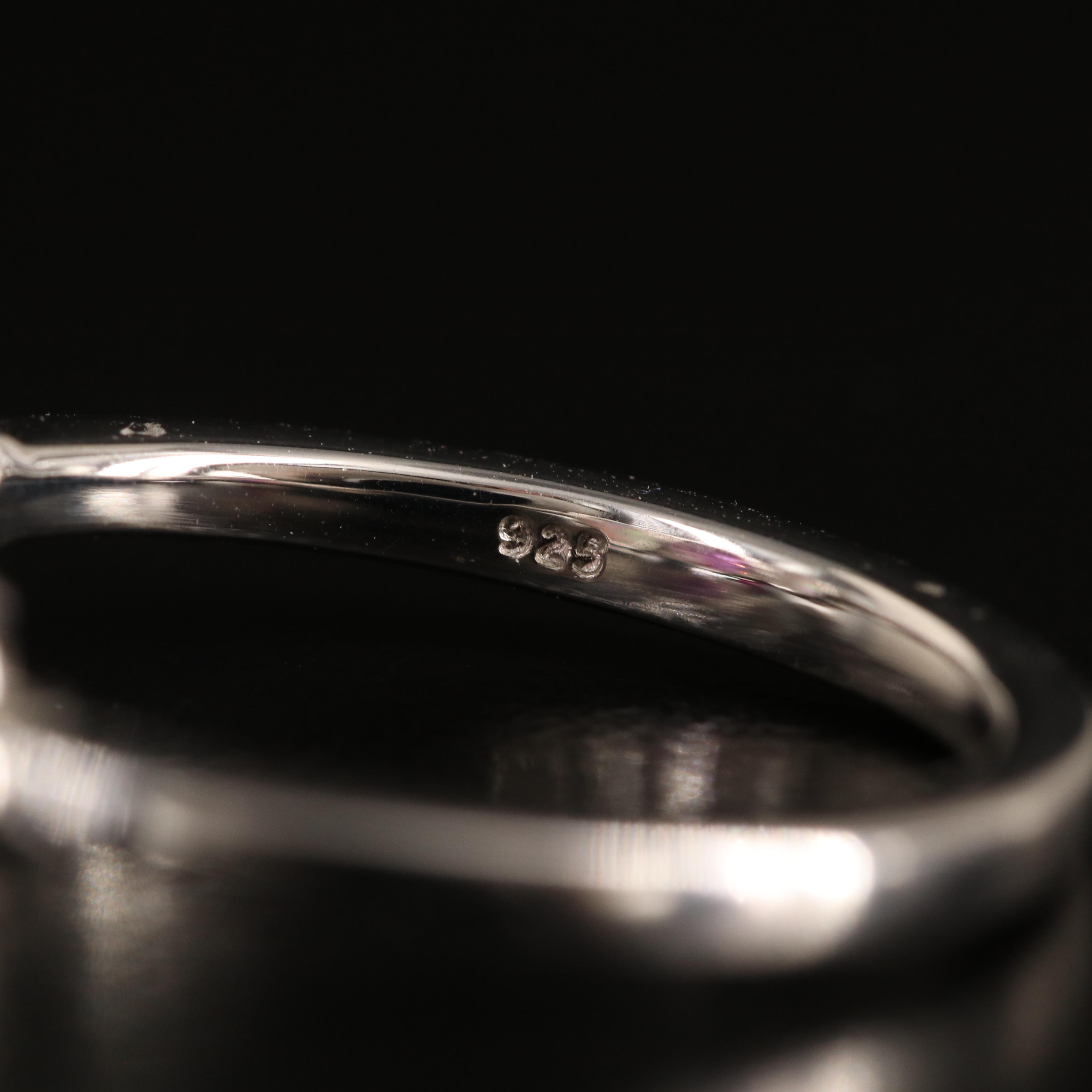 Sterling Sapphire and Opal Ring