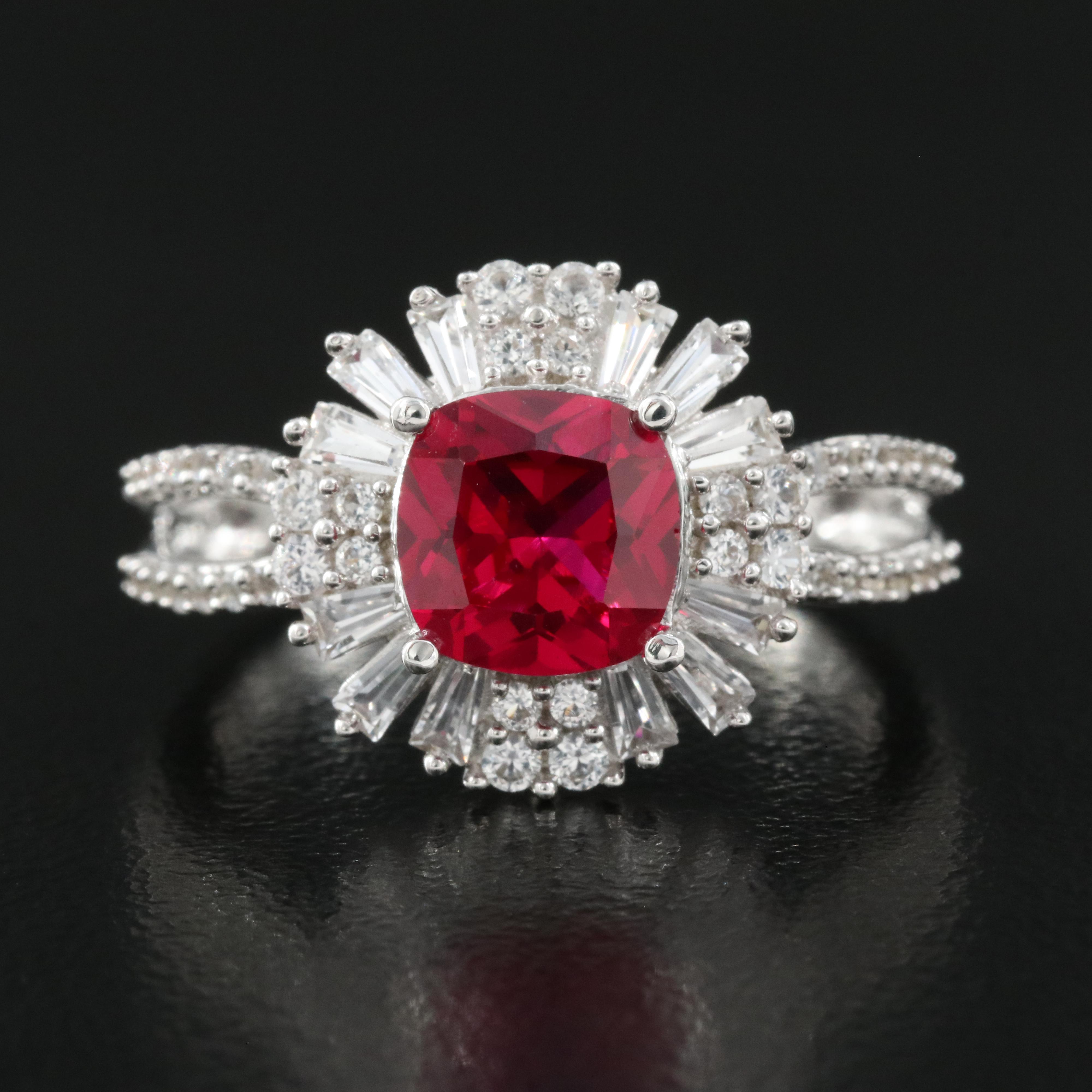 Sterling Ruby and Sapphire Ring