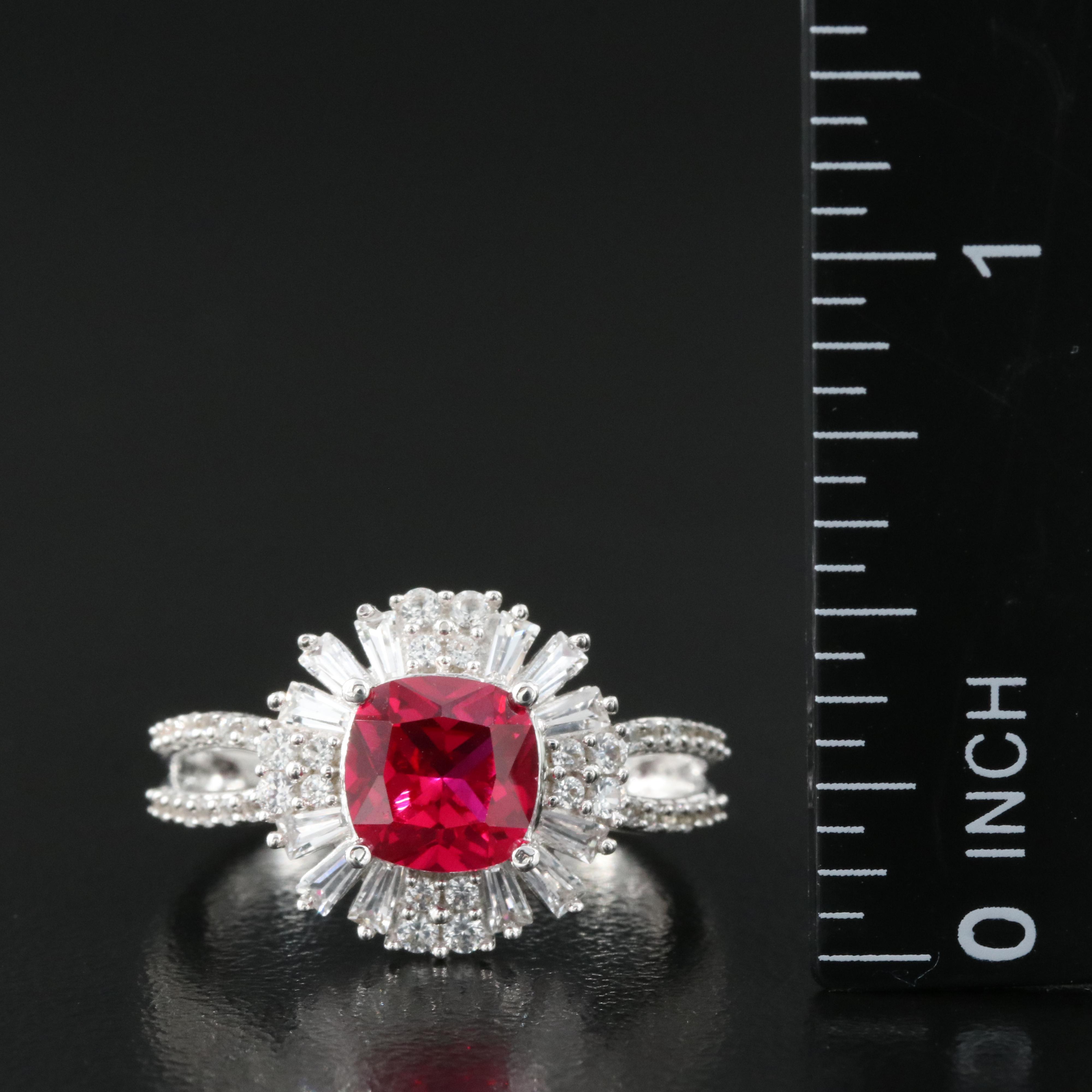 Sterling Ruby and Sapphire Ring