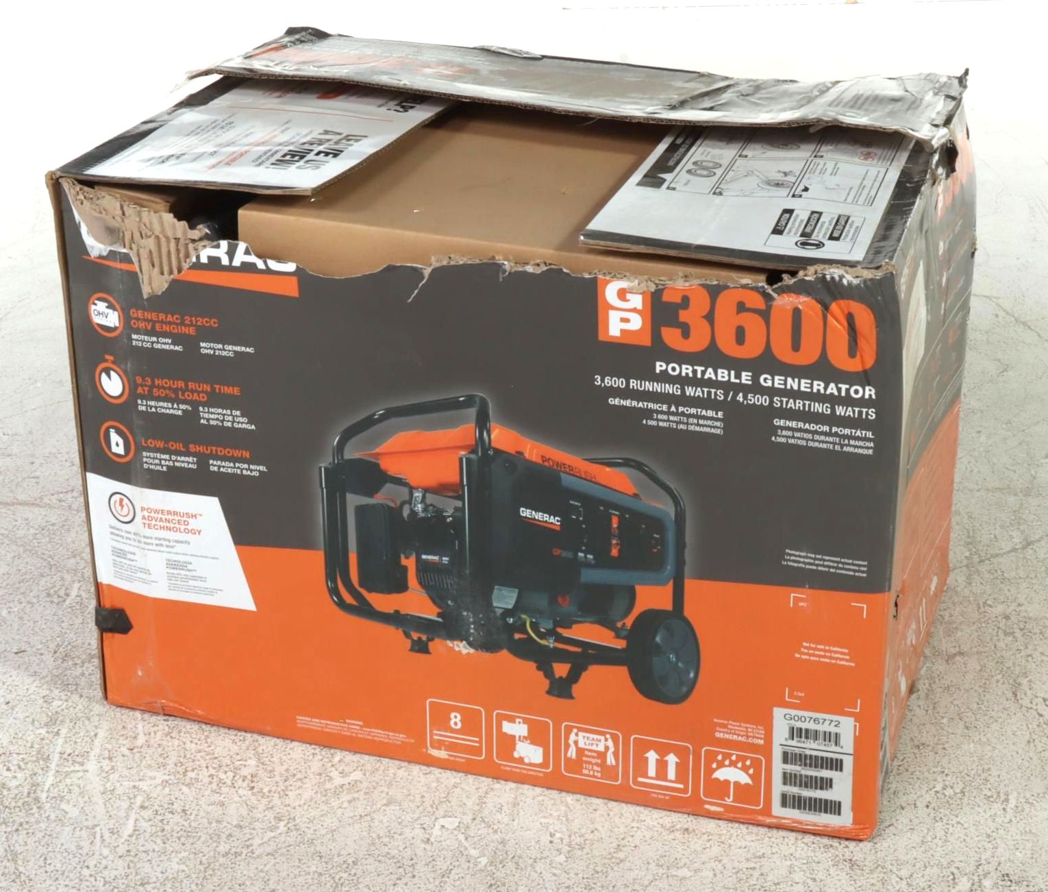 Generac GP3600 Portable Generator