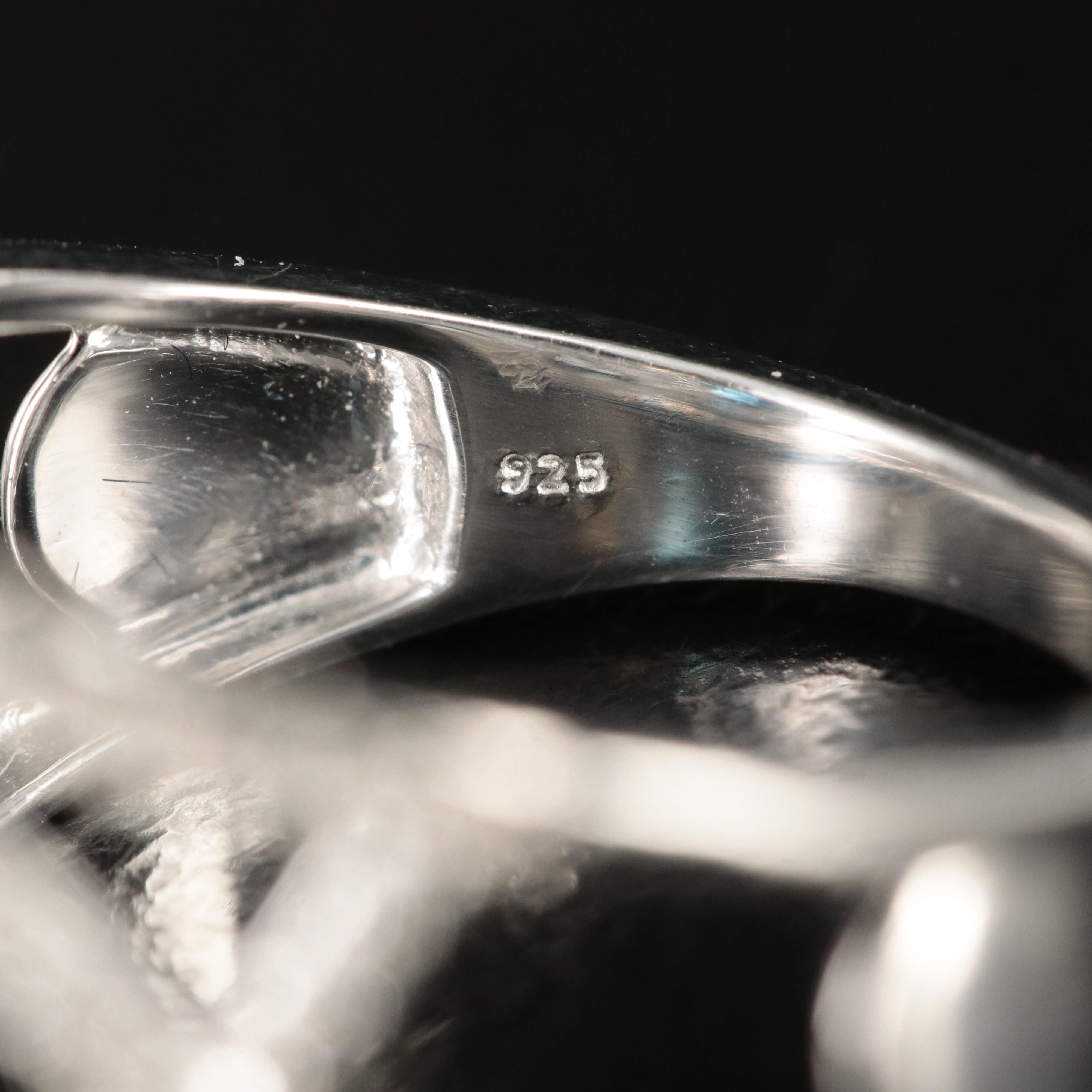 Sterling Topaz and Sapphire Ring