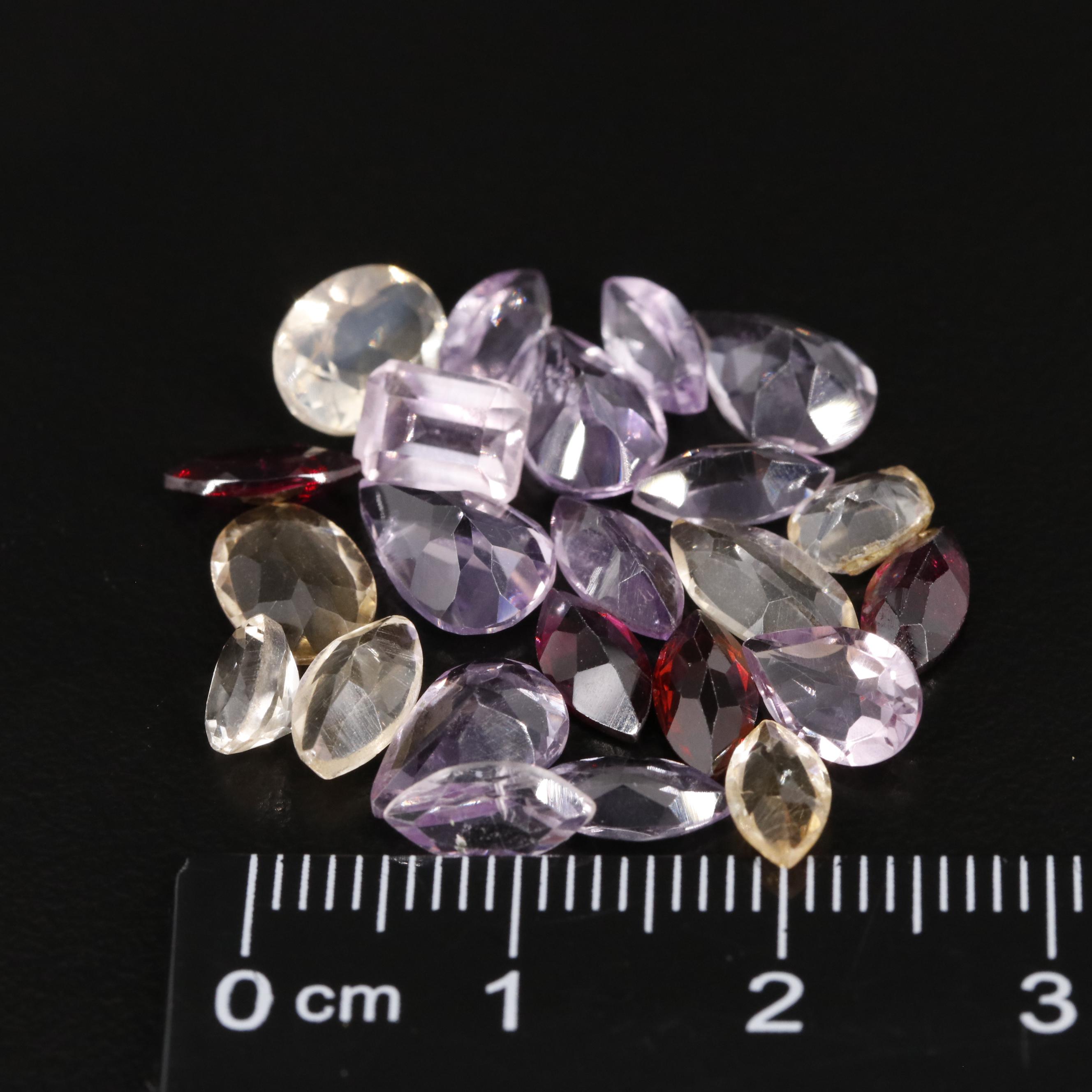 Loose 16.06 CTW Amethyst, Citrine and Garnet Lot