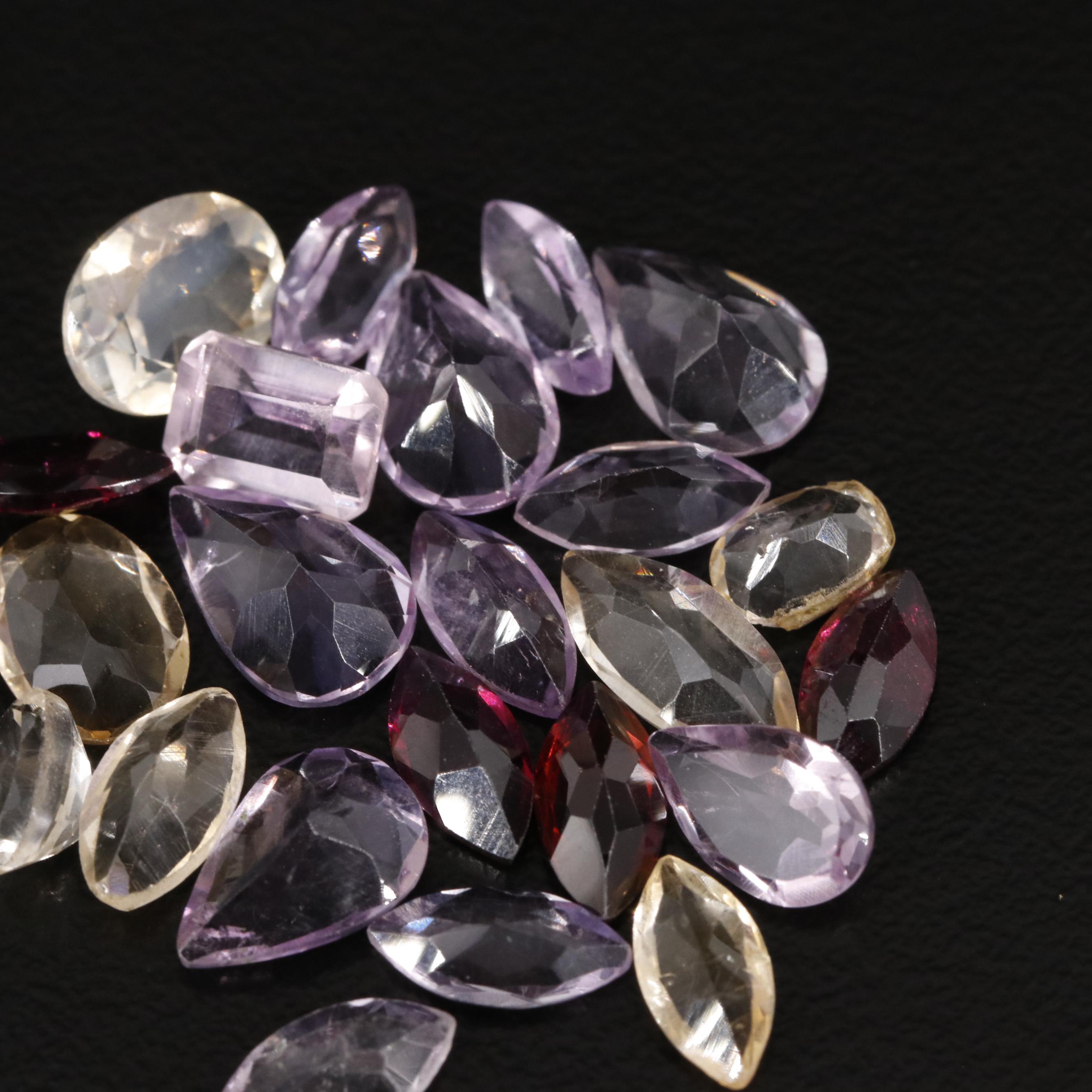 Loose 16.06 CTW Amethyst, Citrine and Garnet Lot
