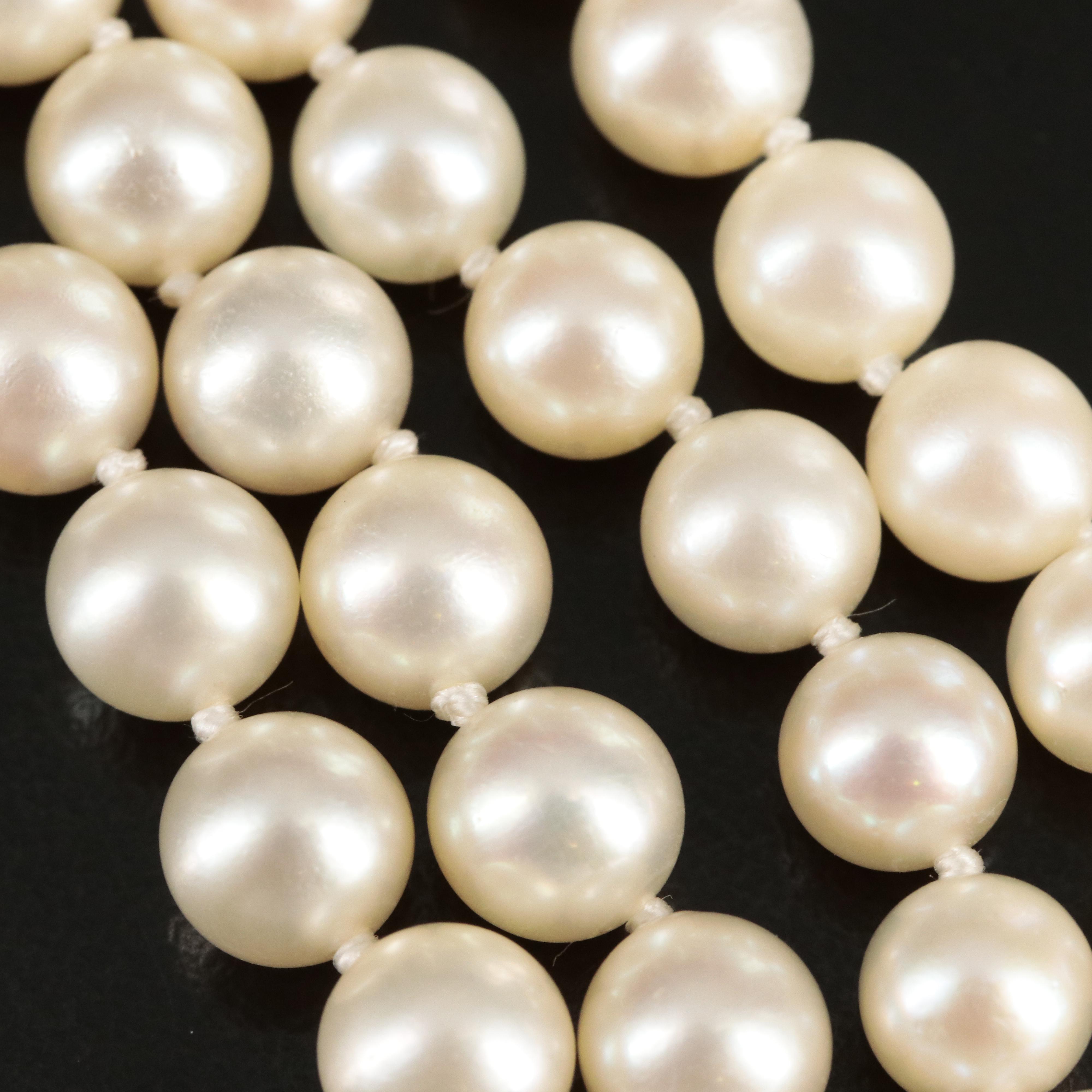 Mikimoto Pearl Necklace with 18K Clasp