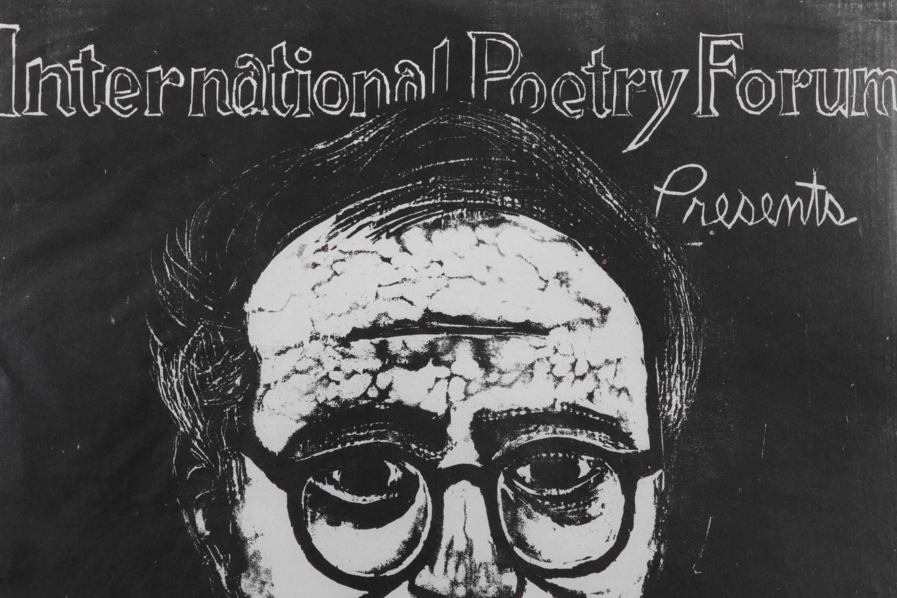 Sidney Chafetz Woodcut "Robert Lowell," 1967