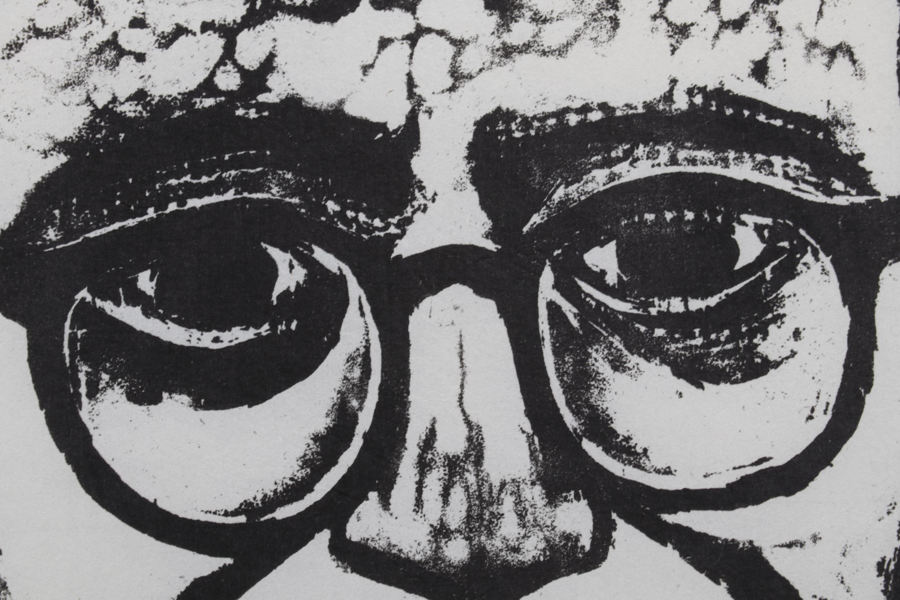 Sidney Chafetz Woodcut "Robert Lowell," 1967