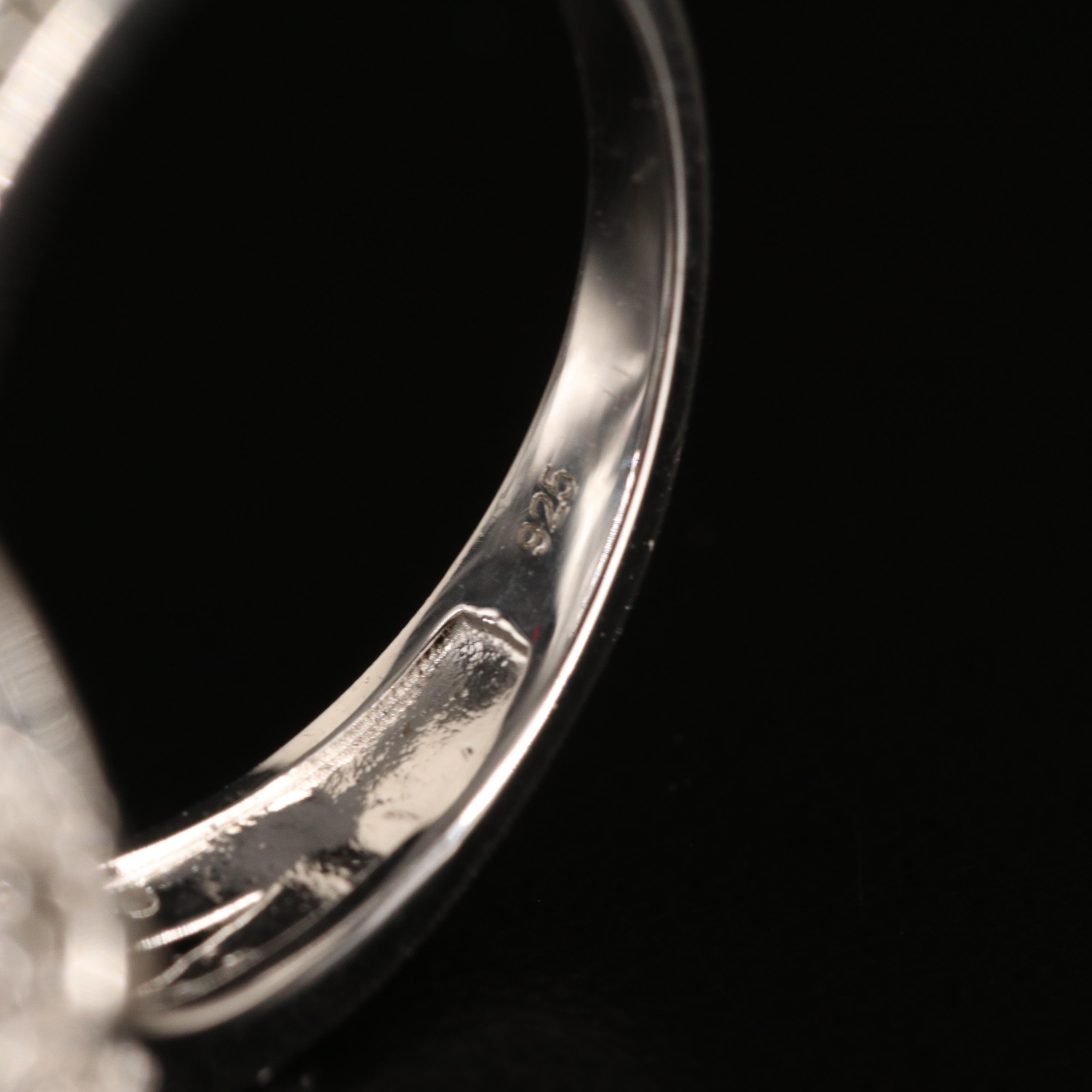 Sterling Sky Blue Topaz and White Sapphire Ring