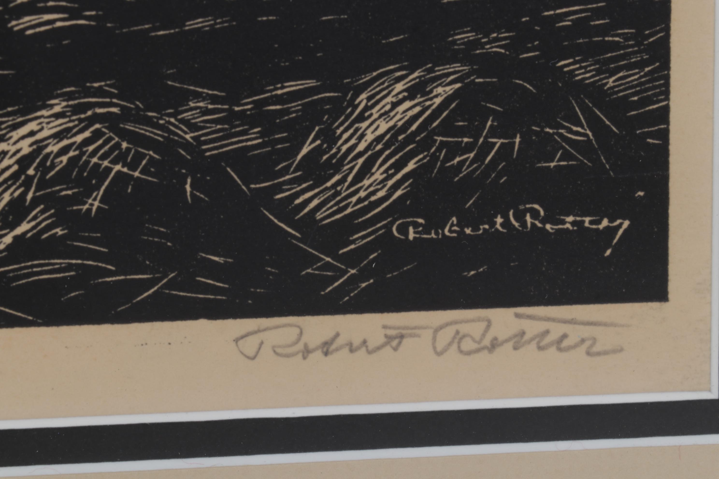 Robert Rotter Linocut "The Harvest," Circa 1975