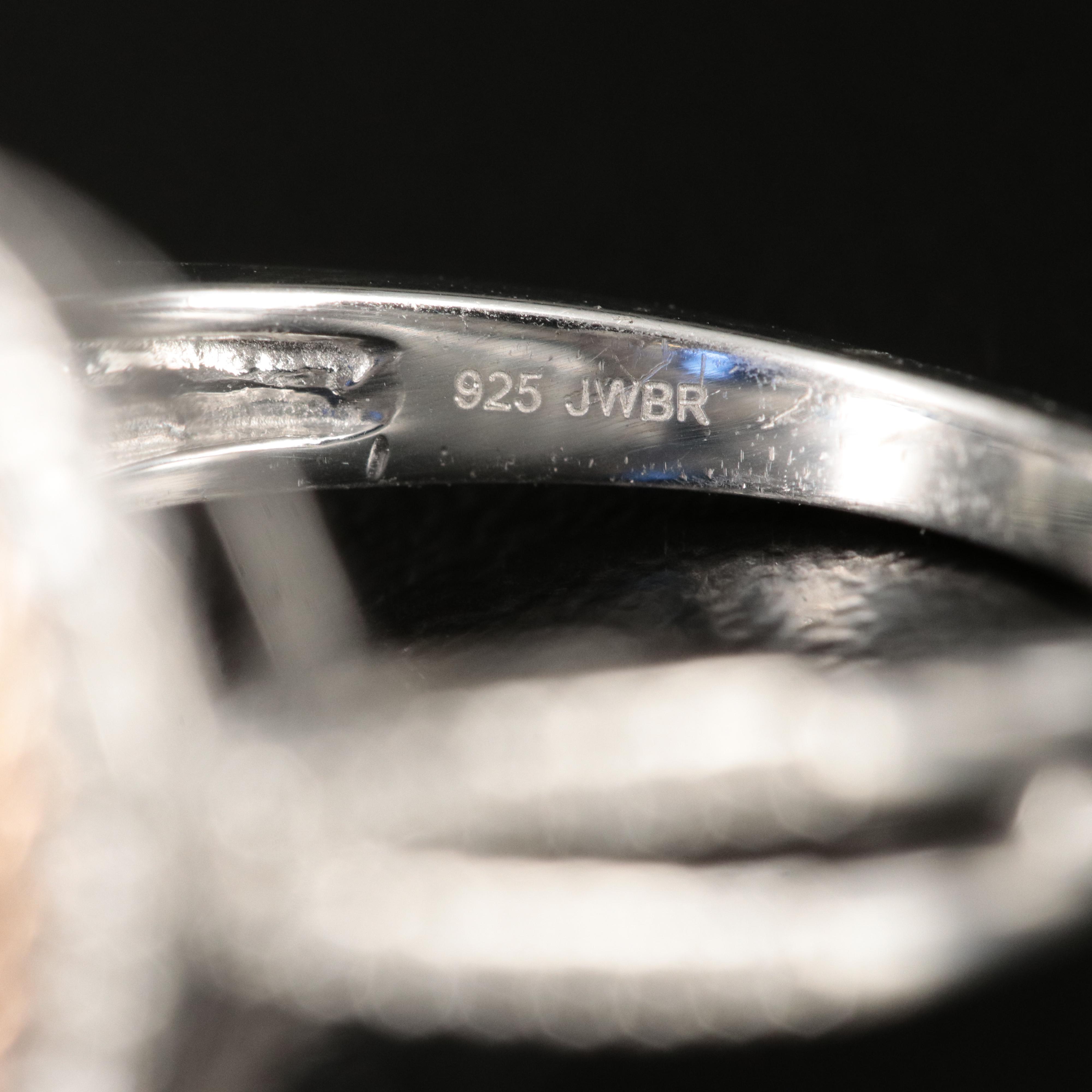 Sterling Sapphire and Diamond Ring