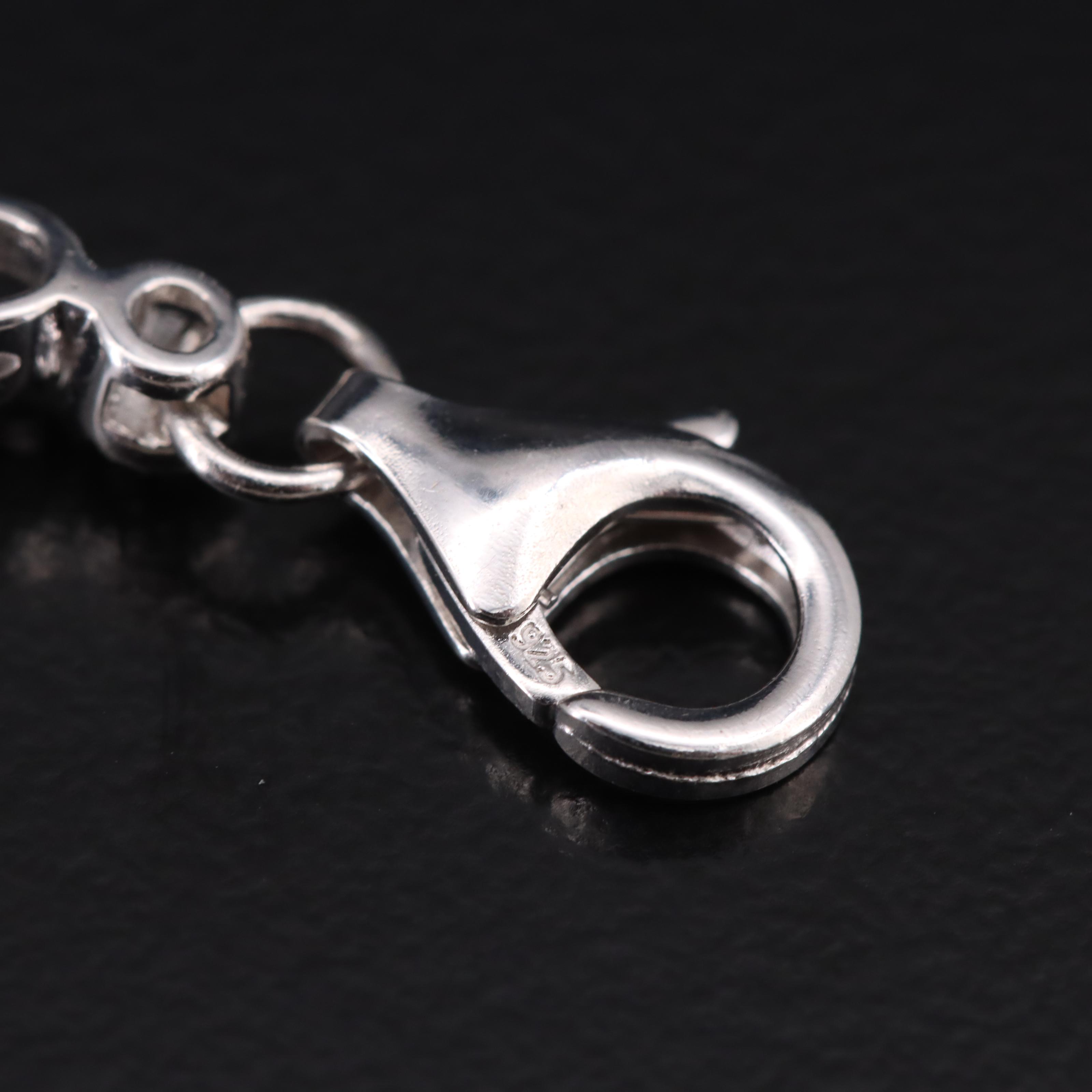 Sterling Sapphire Crossover Bracelet