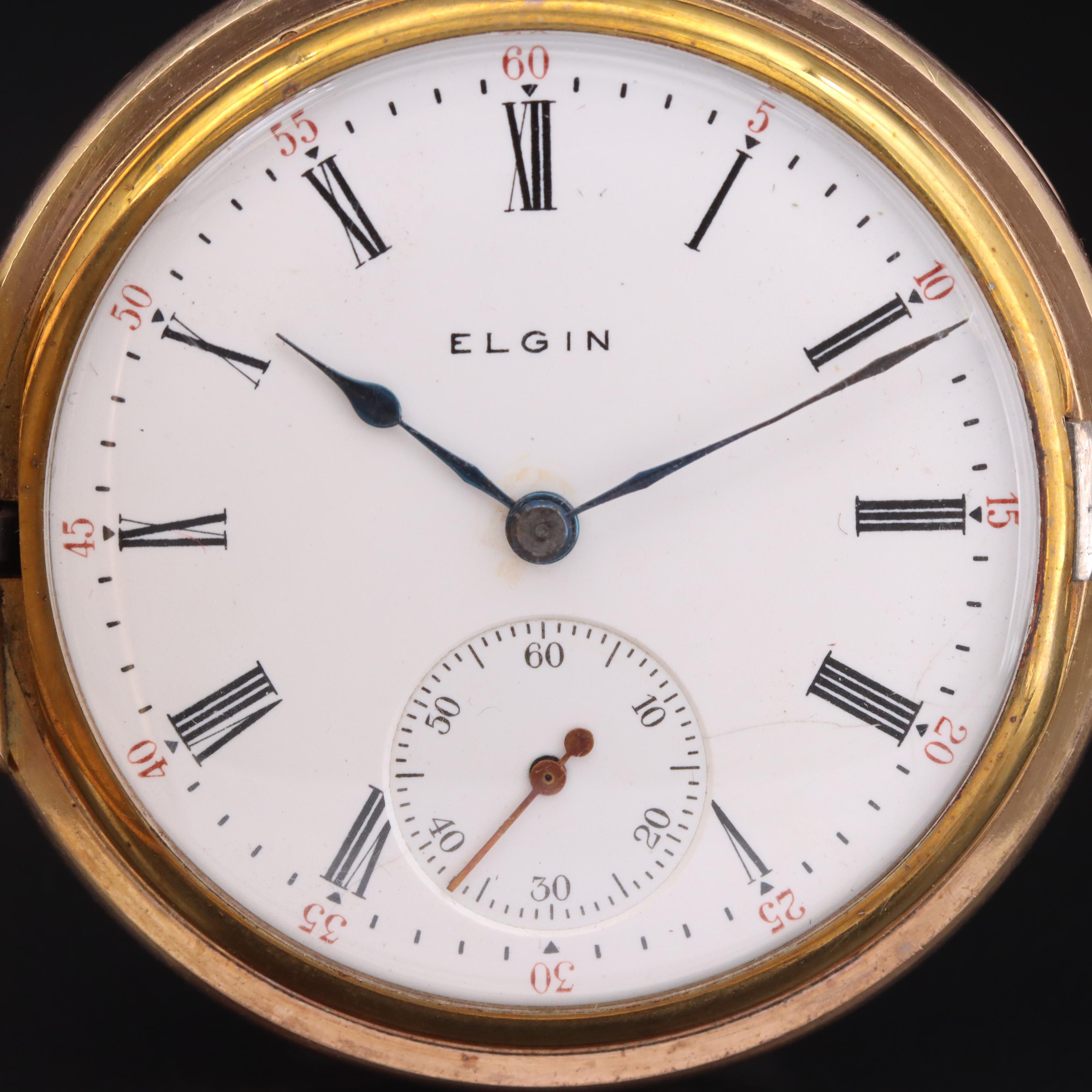 1905 Elgin Gold-Filled Hunting Case Pocket Watch