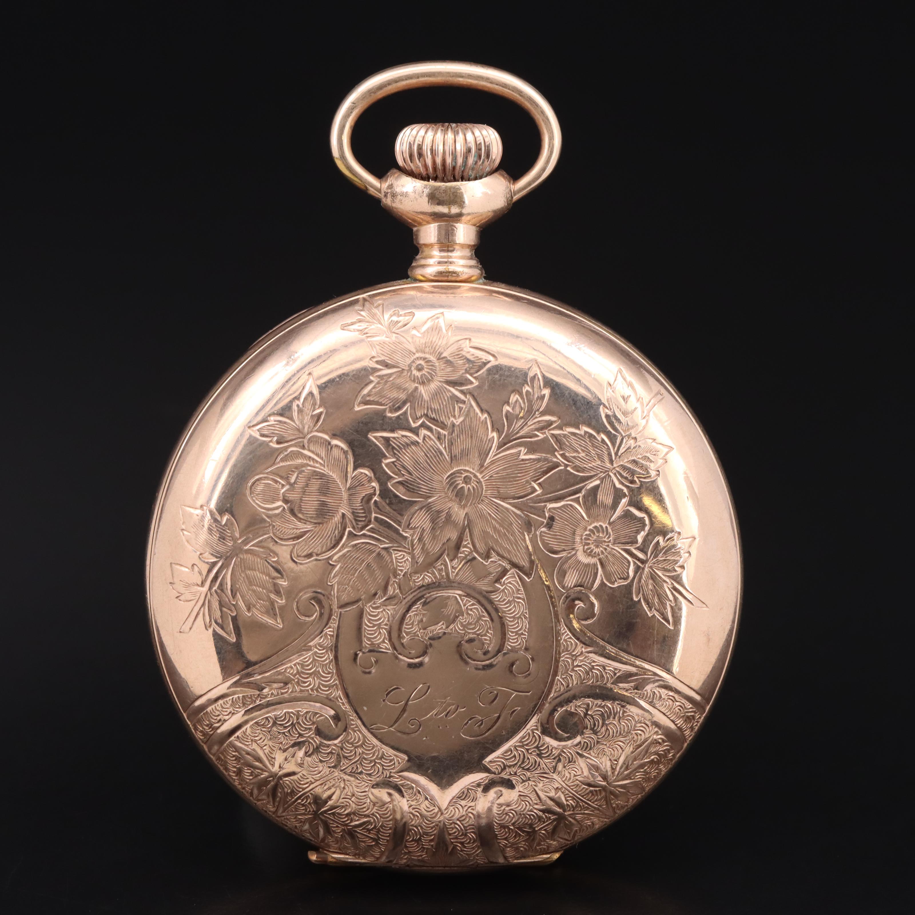1905 Elgin Gold-Filled Hunting Case Pocket Watch
