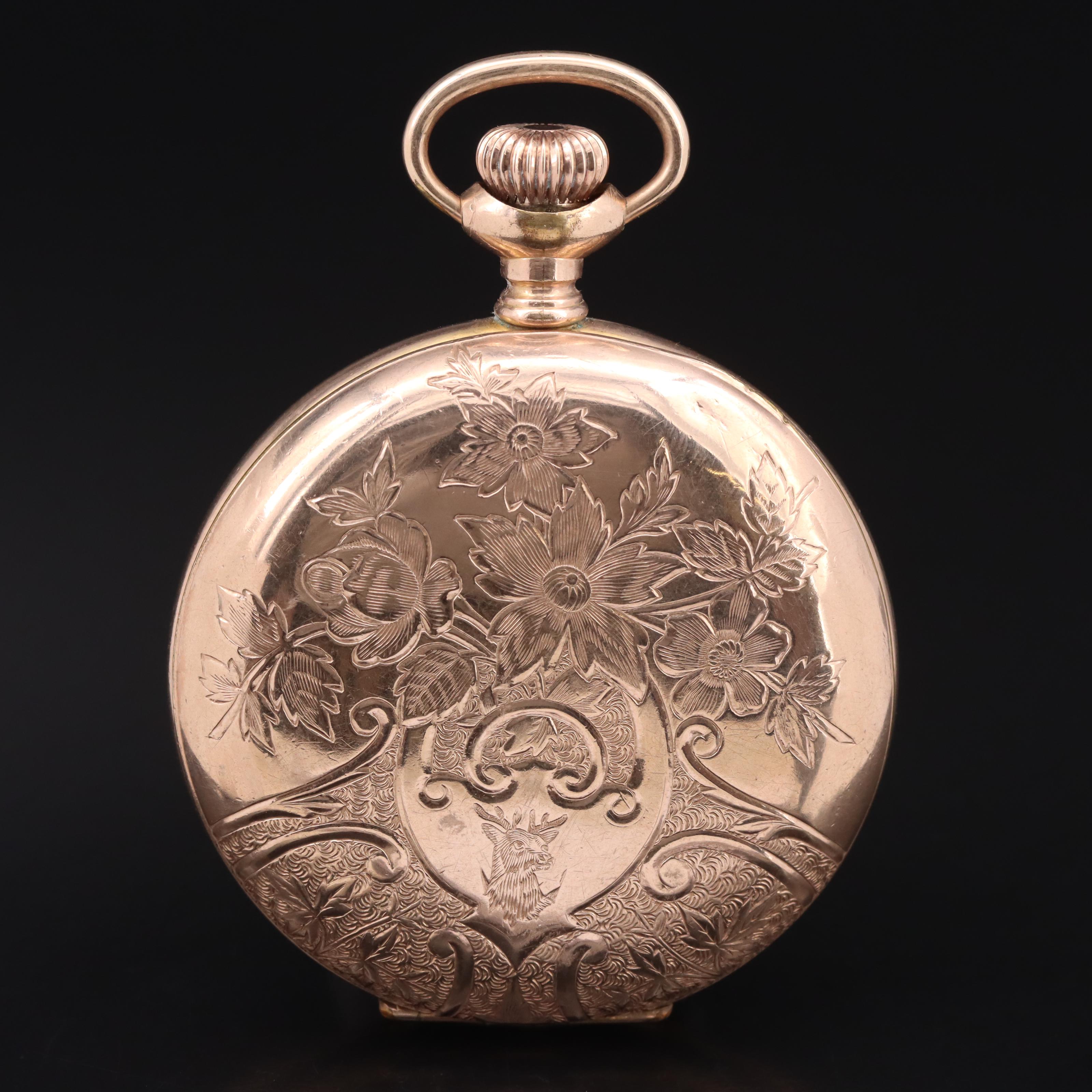 1905 Elgin Gold-Filled Hunting Case Pocket Watch
