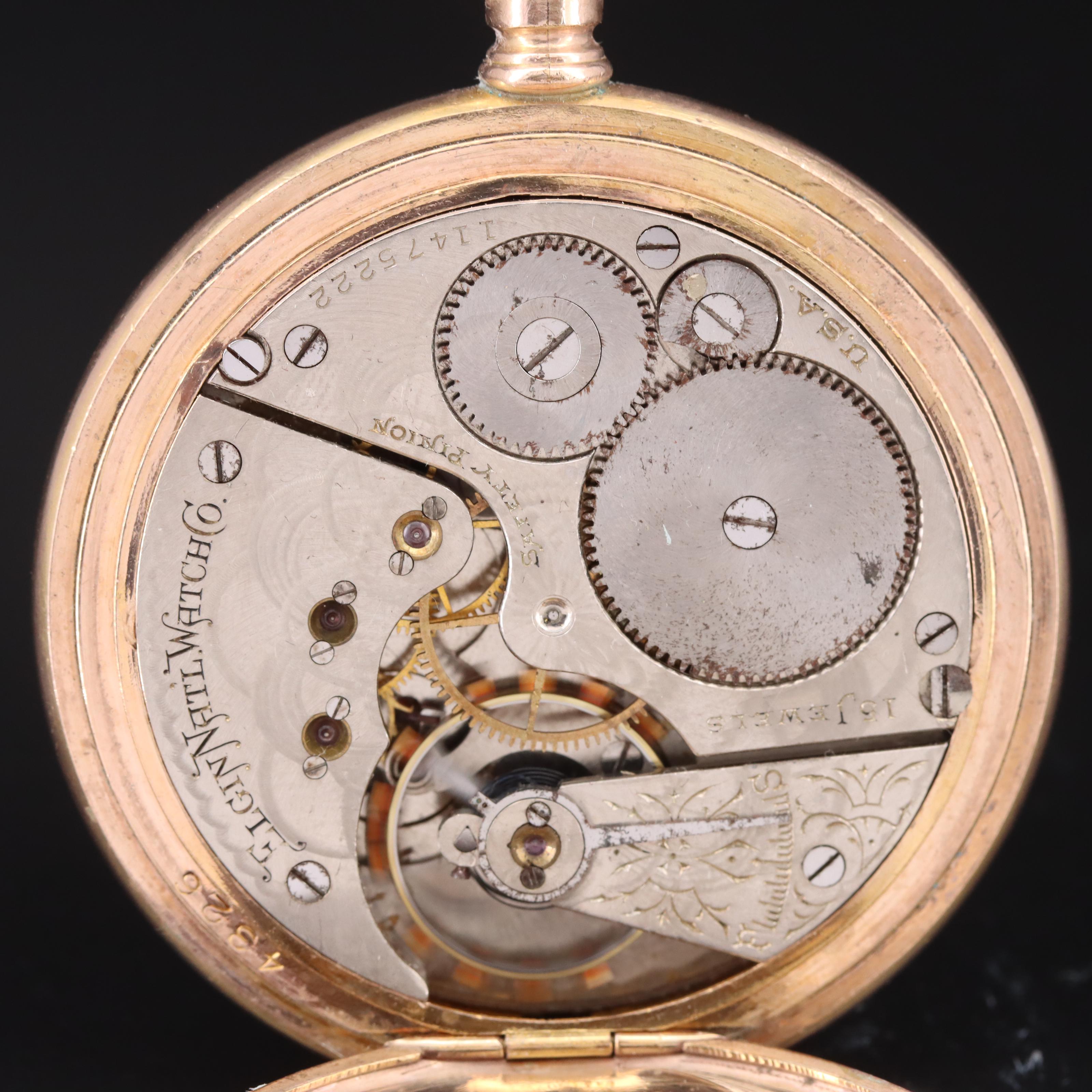 1905 Elgin Gold-Filled Hunting Case Pocket Watch