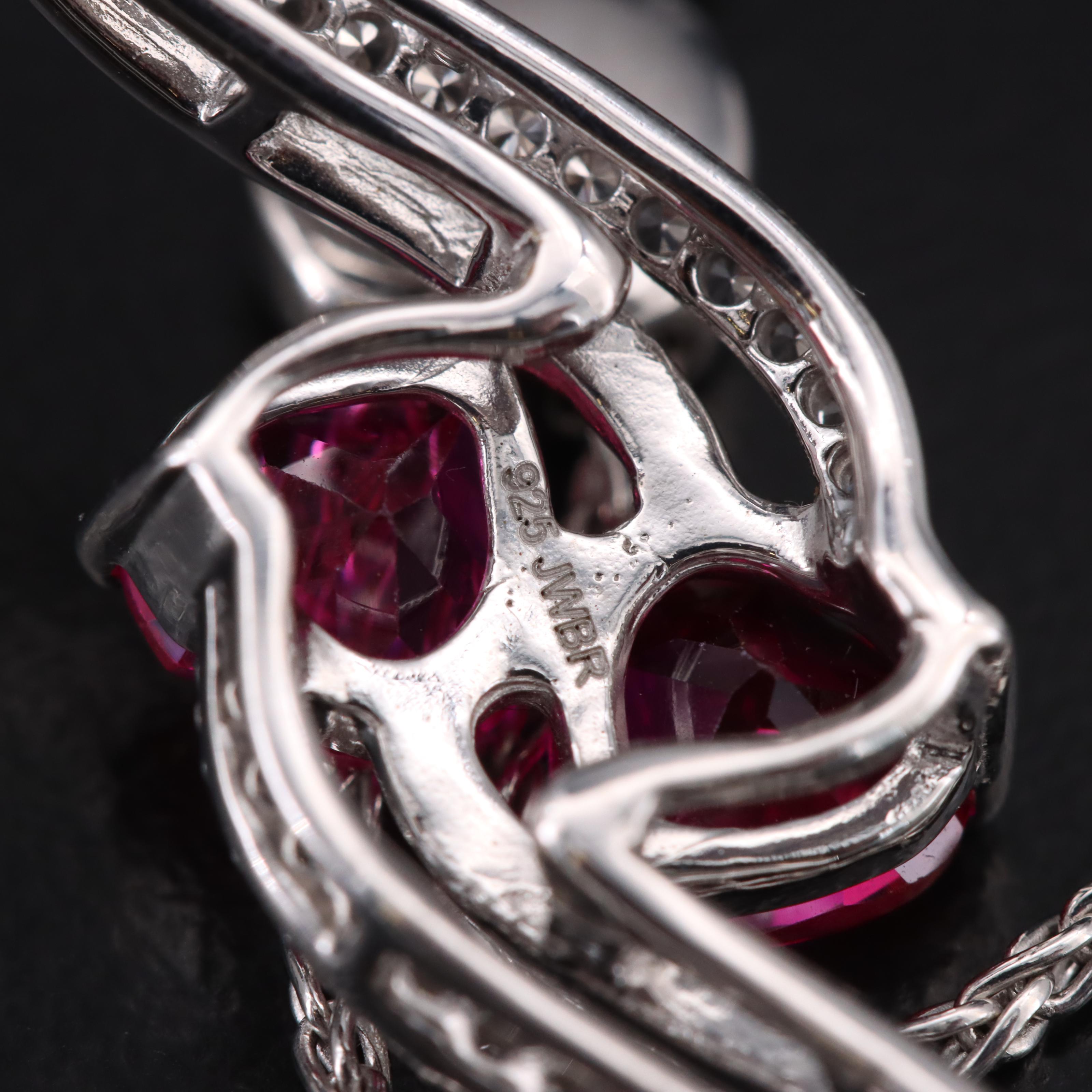 Sterling Ruby and Sapphire Bolo Bracelet