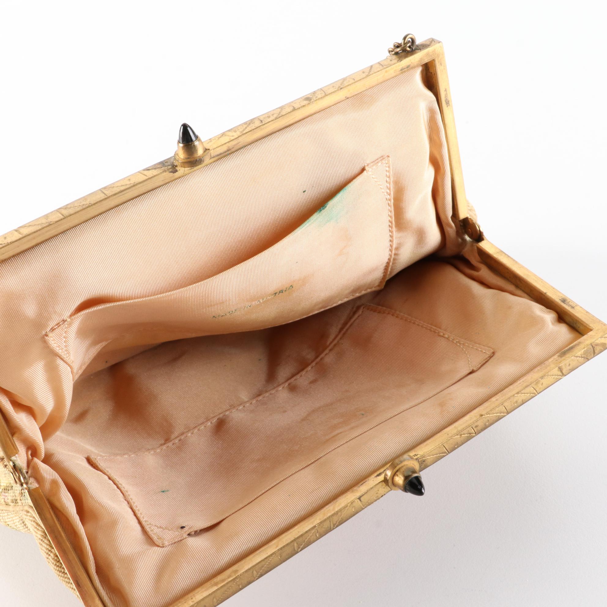 Needlepoint Frame Kiss Lock Handbag