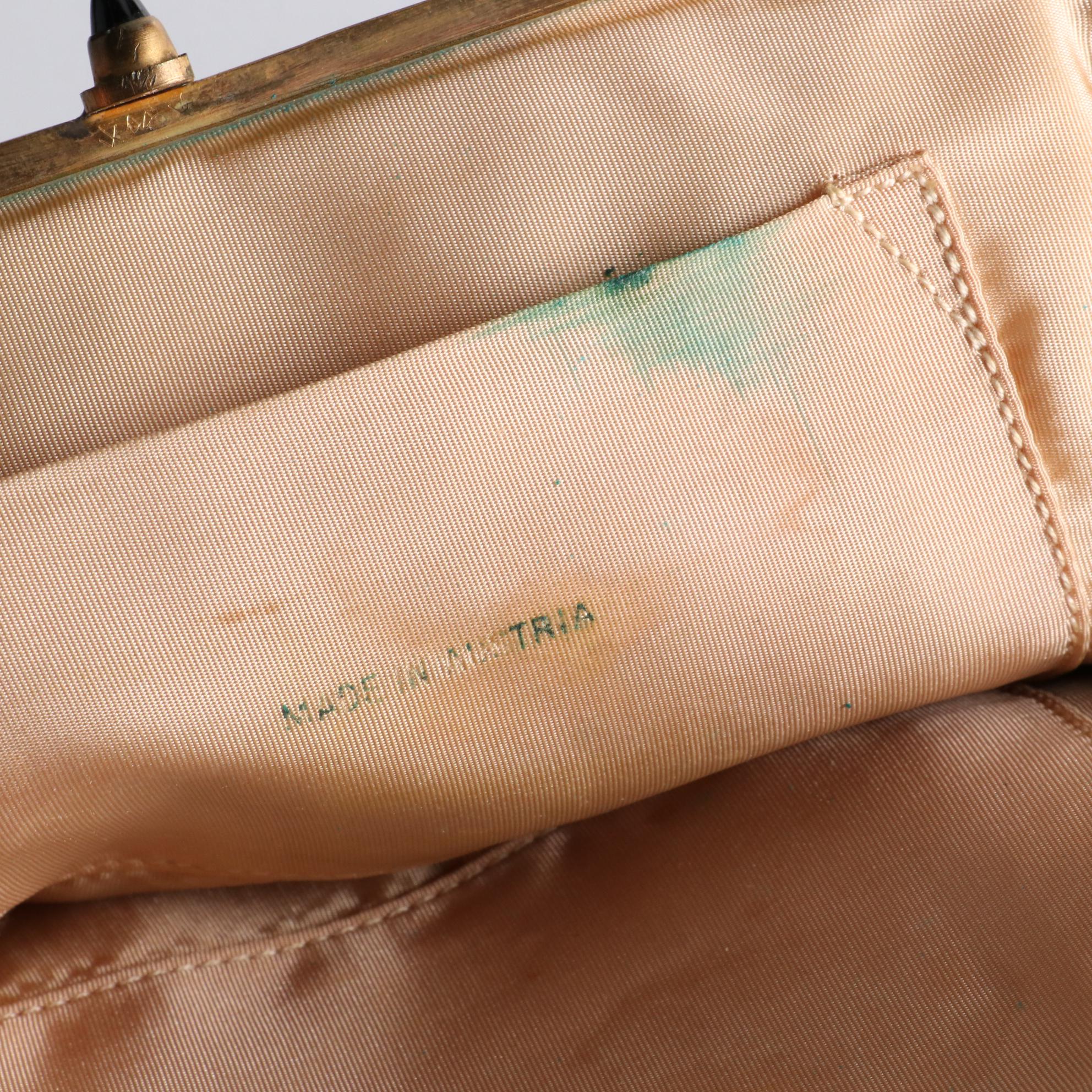 Needlepoint Frame Kiss Lock Handbag