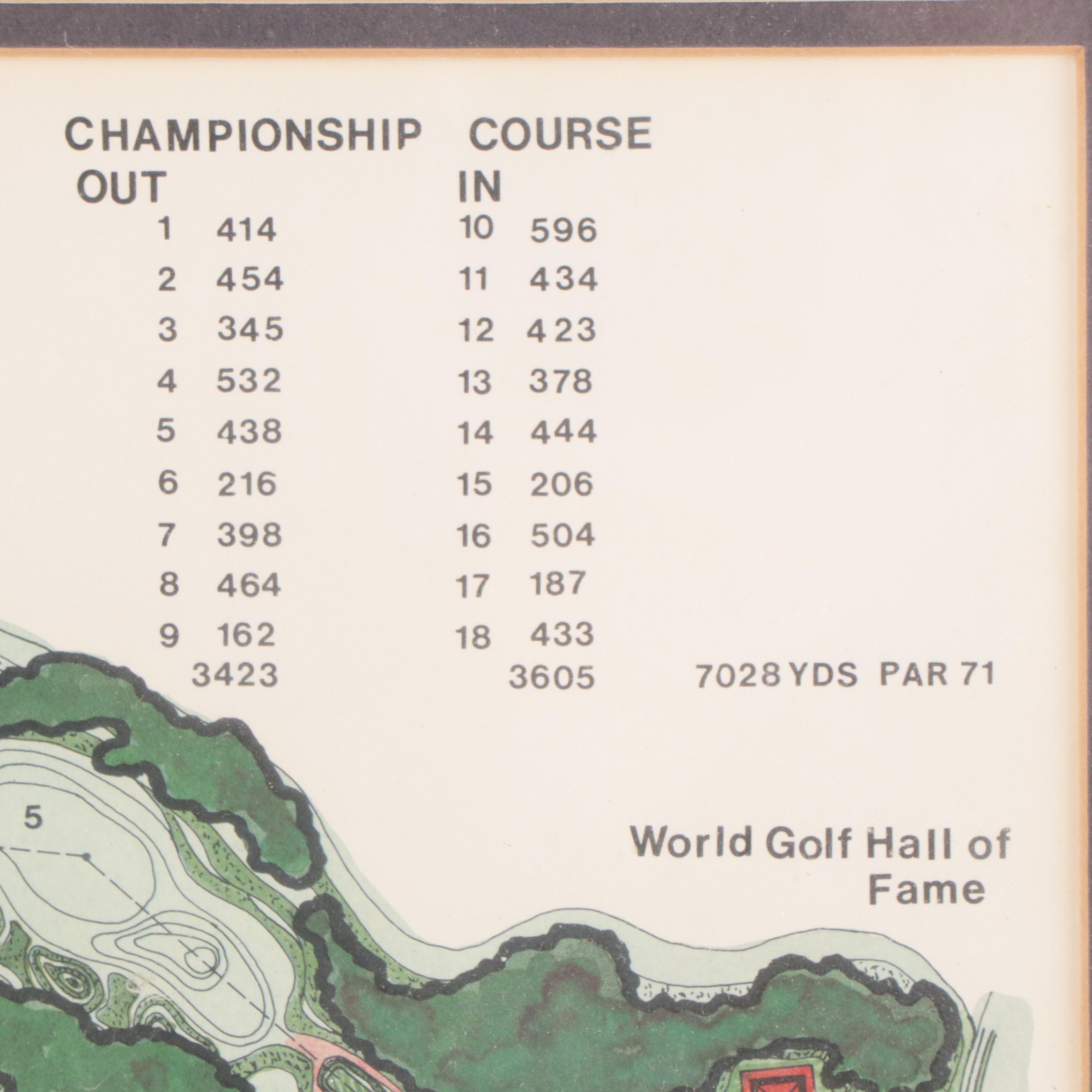 Offset Lithograph Map of Pinehurst Country Club, North Carolina