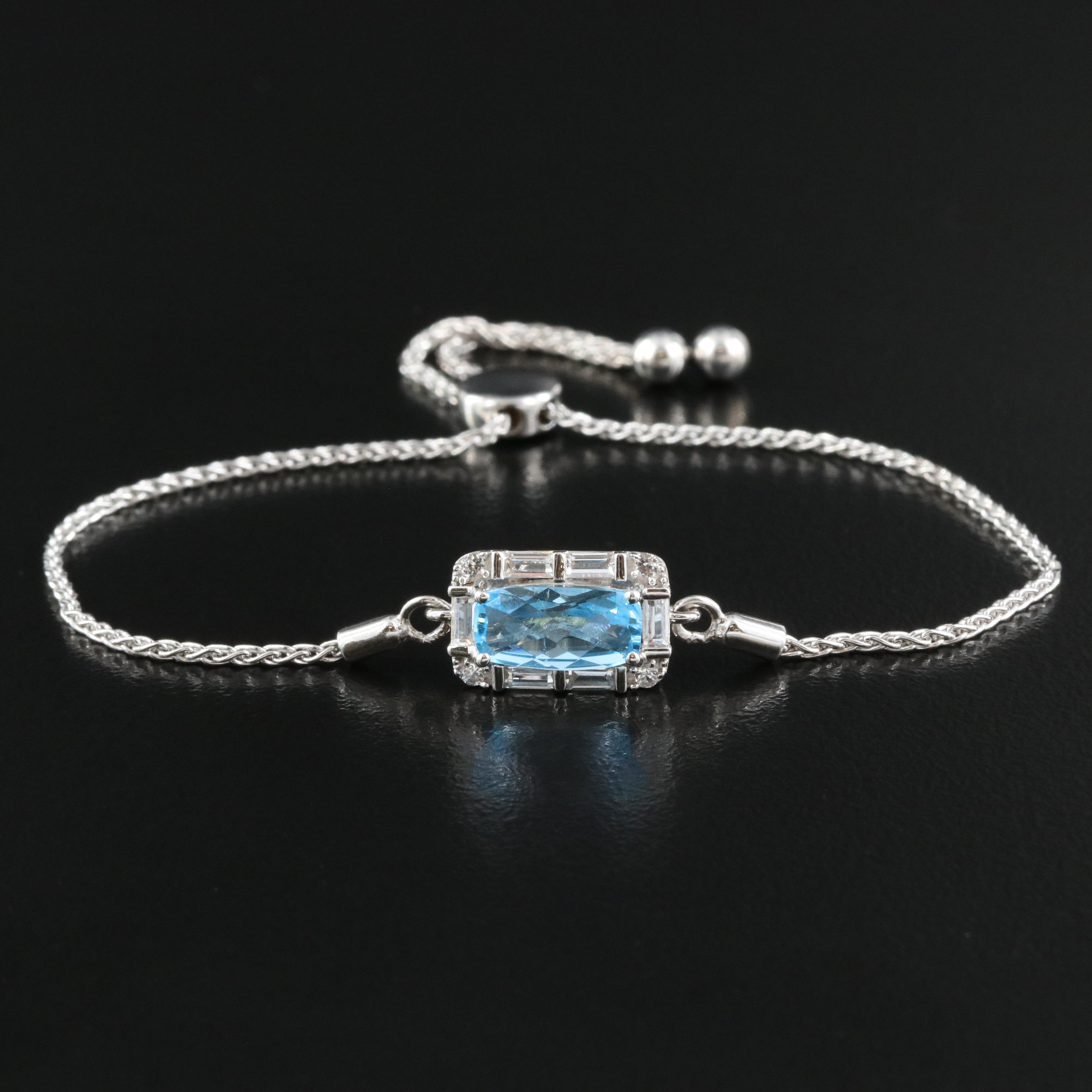 Sterling Topaz and Sapphire Bracelet